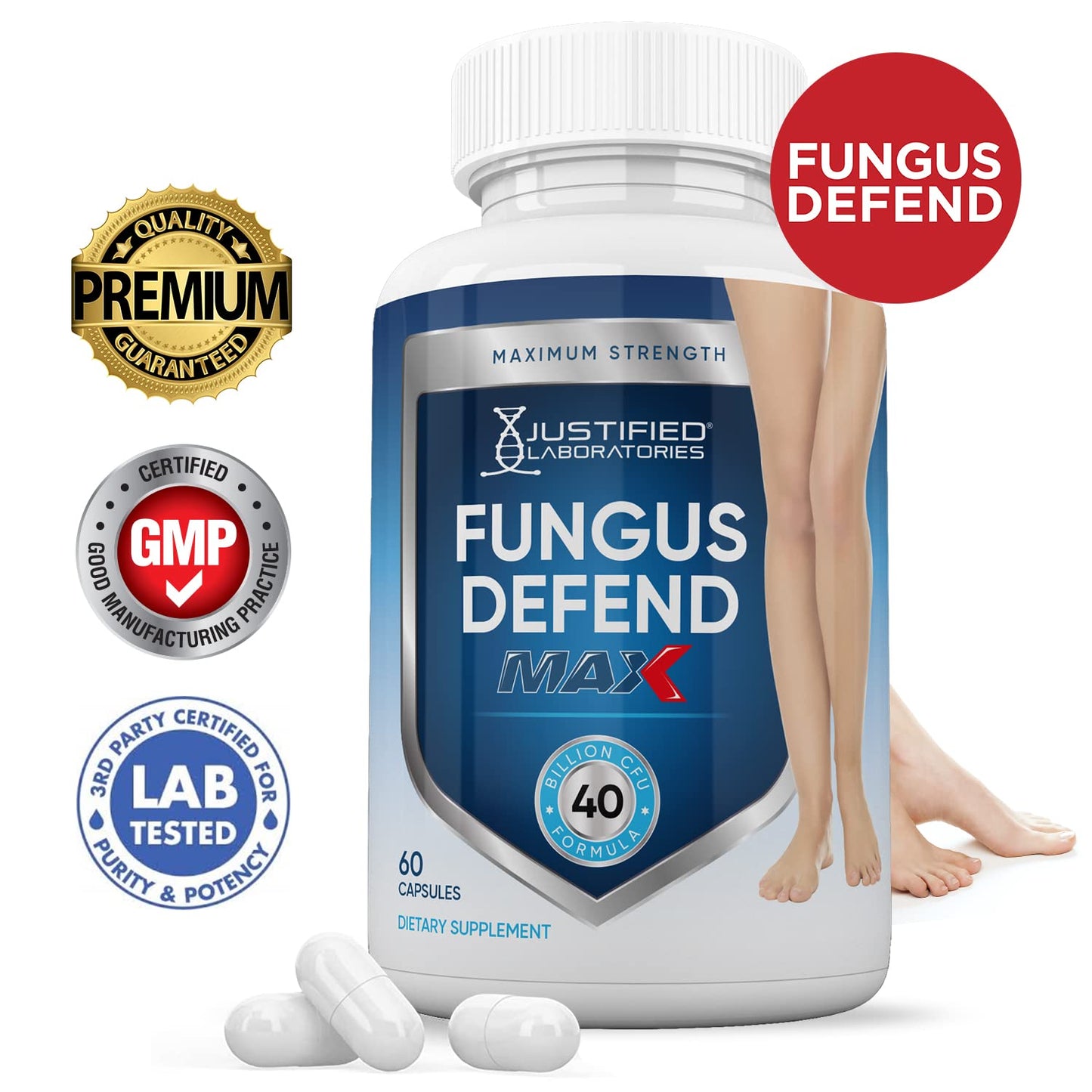 Justified Laboratories Fungus Defend Max Capsule 1 Count