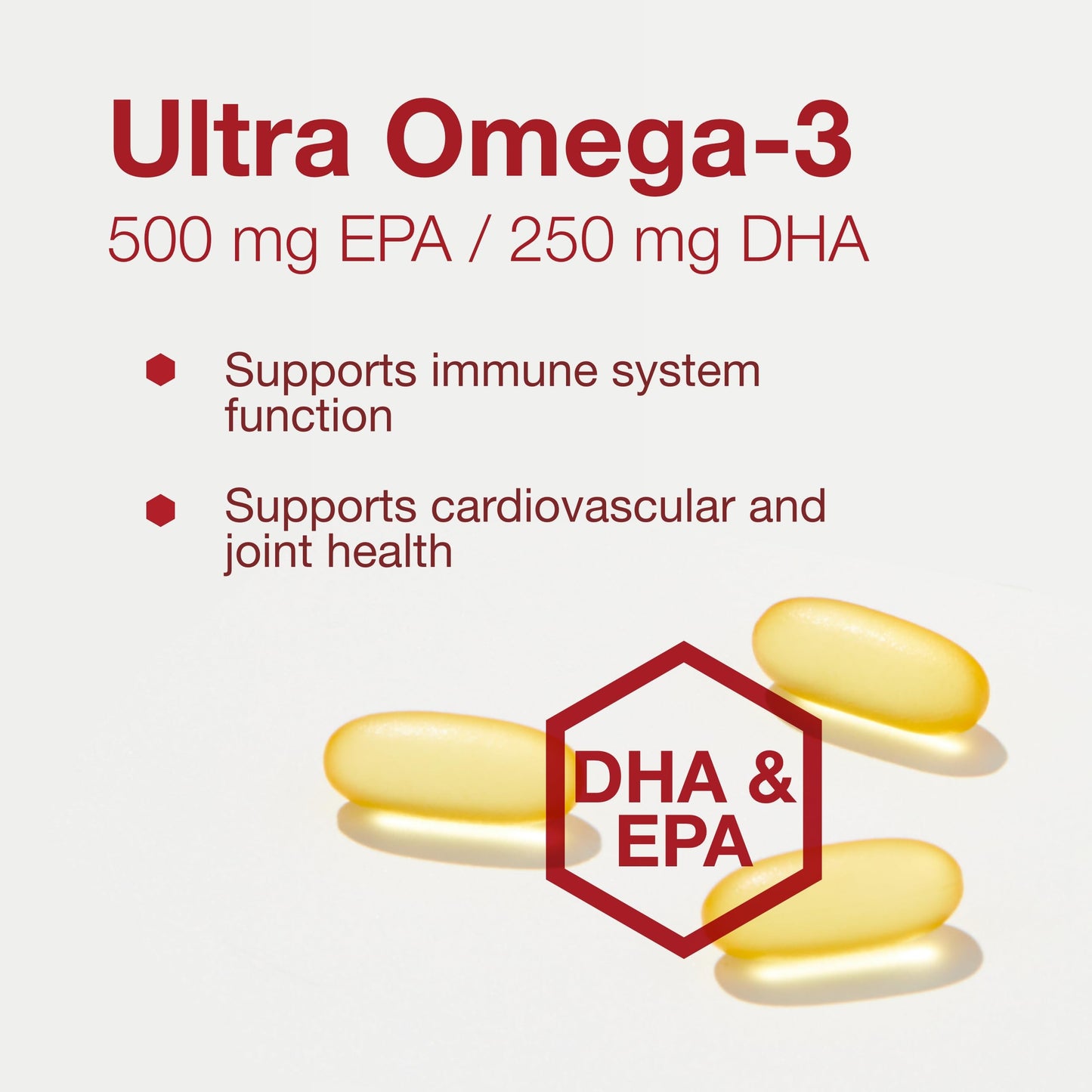 PROTOCOL FOR LIFE BALANCE Ultra Omega-3-500mg EPA & 250mg DHA - Fish Oil for Brain Support, Heart & Nervous System Health - EPA DHA Omega Supplement - Non-GMO & Halal Softgel, 180