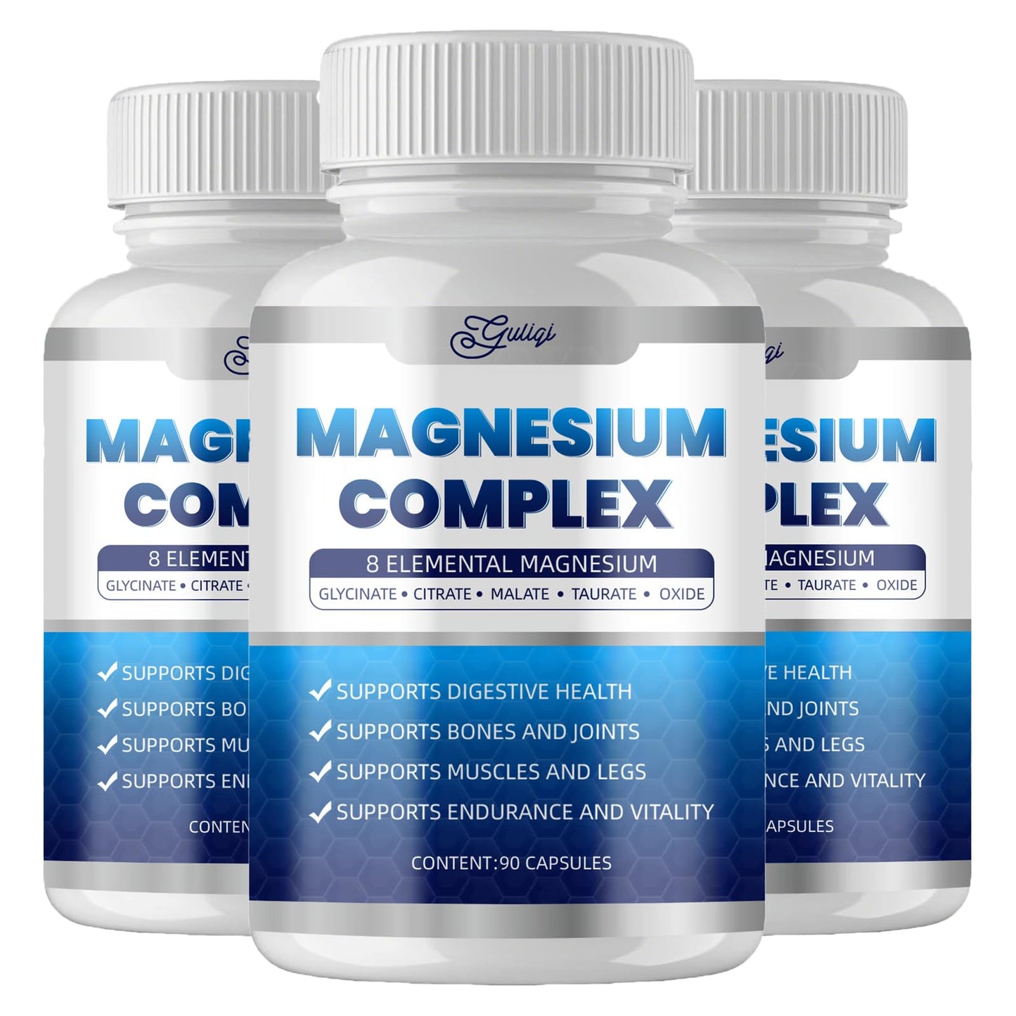 Guliqi 8-in-1 Magnesium Complex Supplement 1000mg 90 Capsules