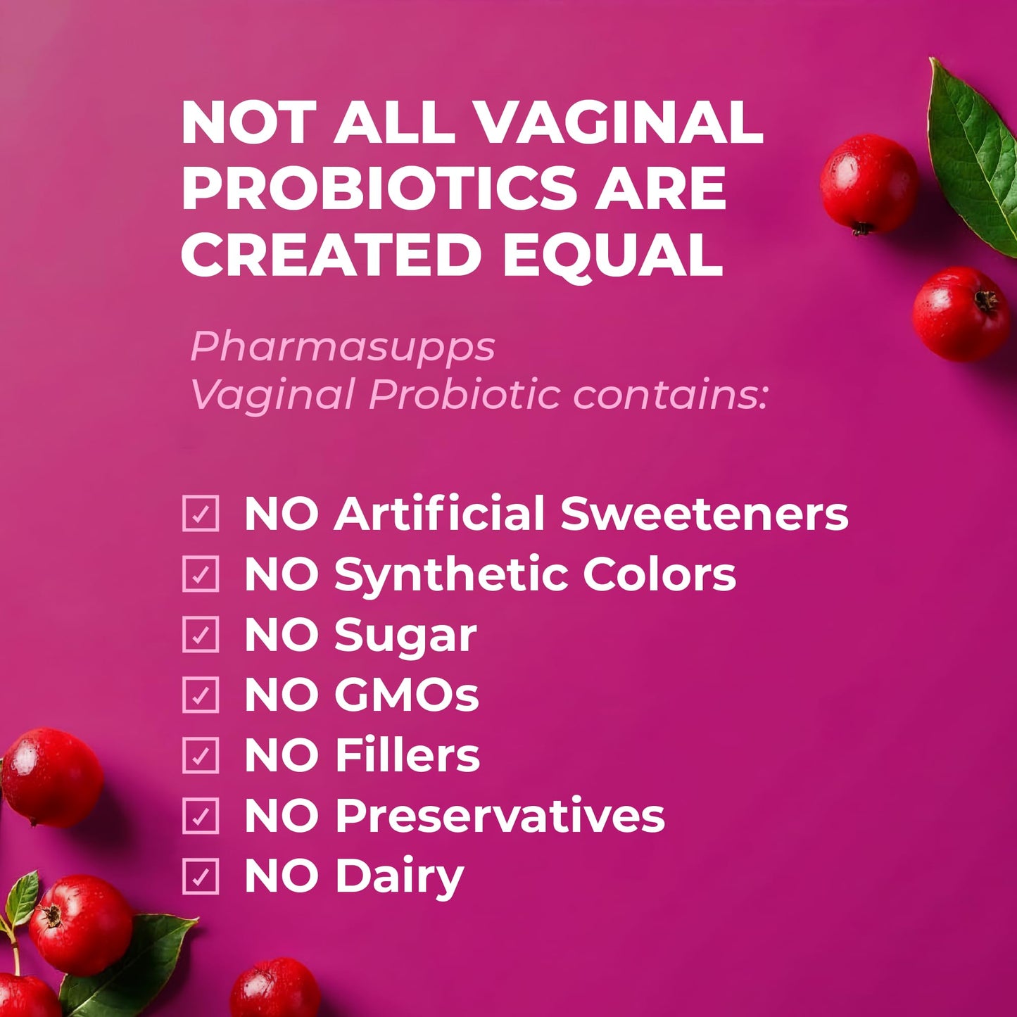 PharmaSupps Women's Probiotic for Vaginal Health Capsule, 60 Count