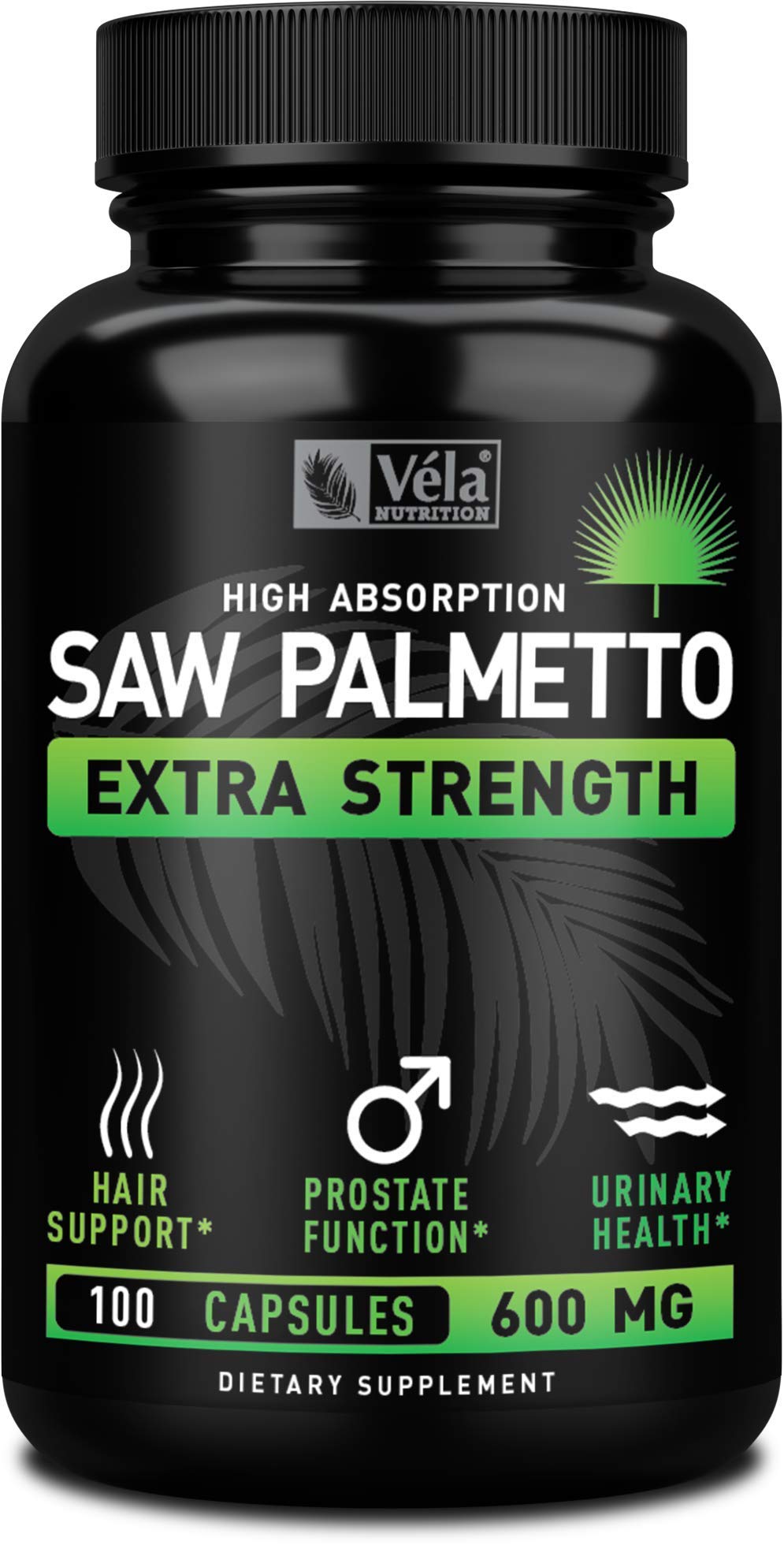 Véla Saw Palmetto 600mg Capsules, 100 Count