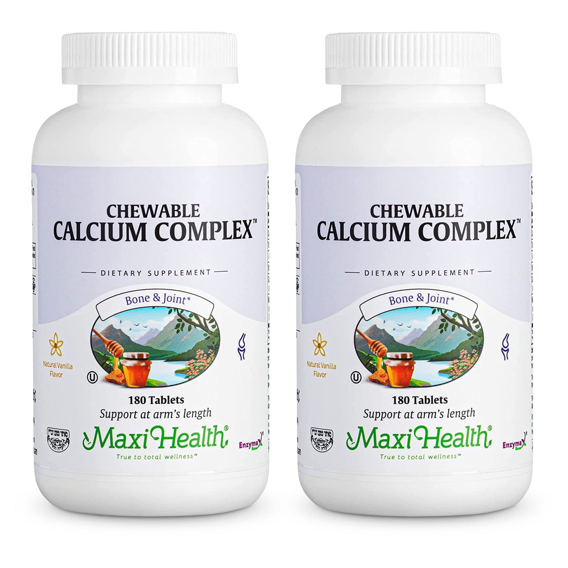 Maxi Health Calcium Complex Vanilla Flavor Vitamin D3 and Magnesium Tablet, 360 Tablets
