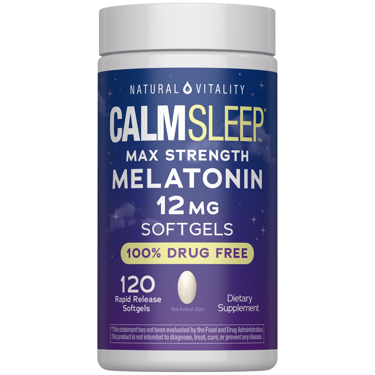 Natural Vitality Melatonin Softgels 120 Count