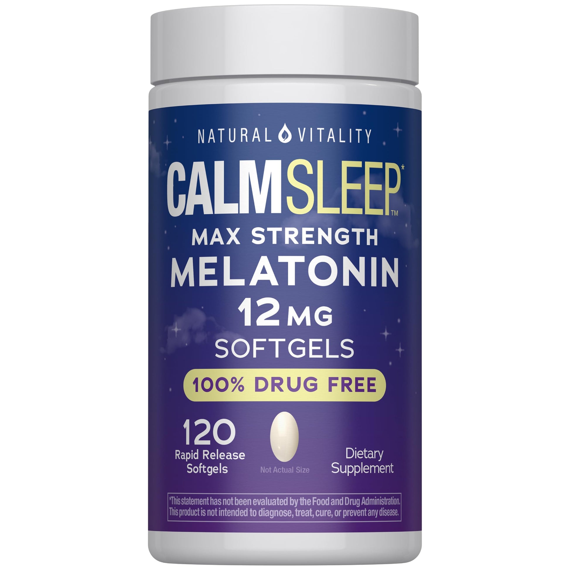 Natural Vitality Melatonin Softgels 120 Count