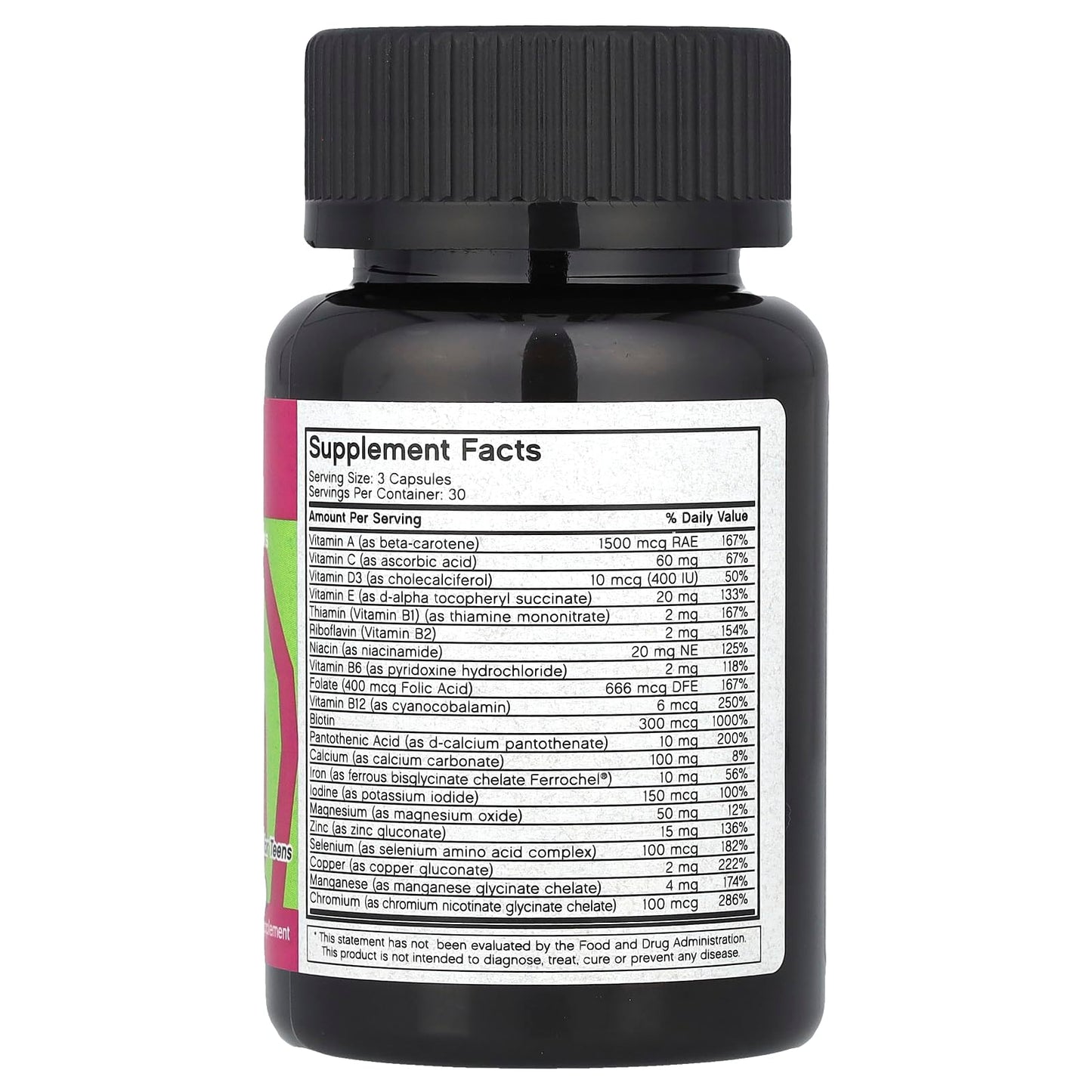 Futurebiotics M.V. Teen Multivitamin Capsules, 90 Count