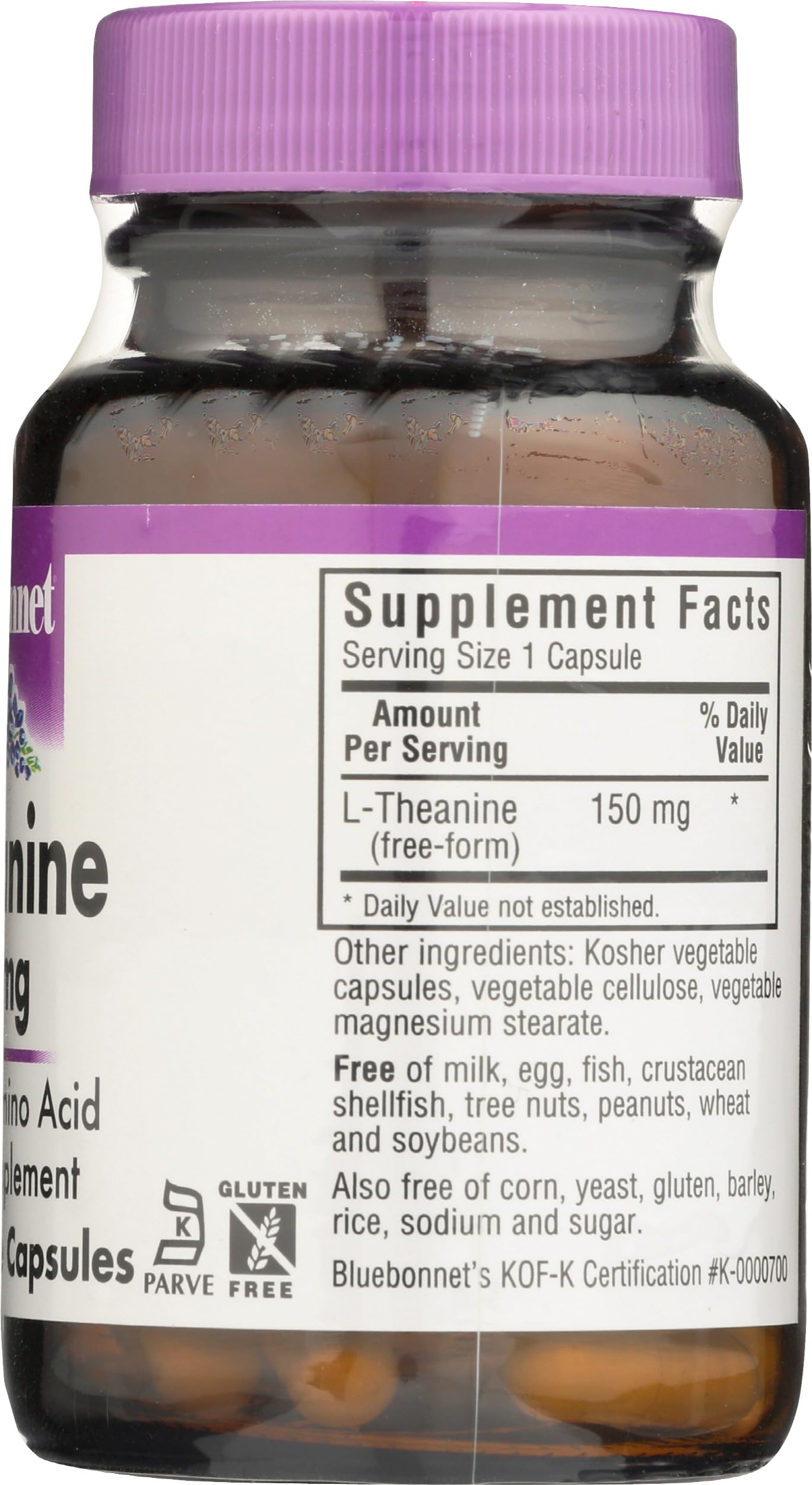 BlueBonnet L-Theanine 200 mg Capsule, 30 Count