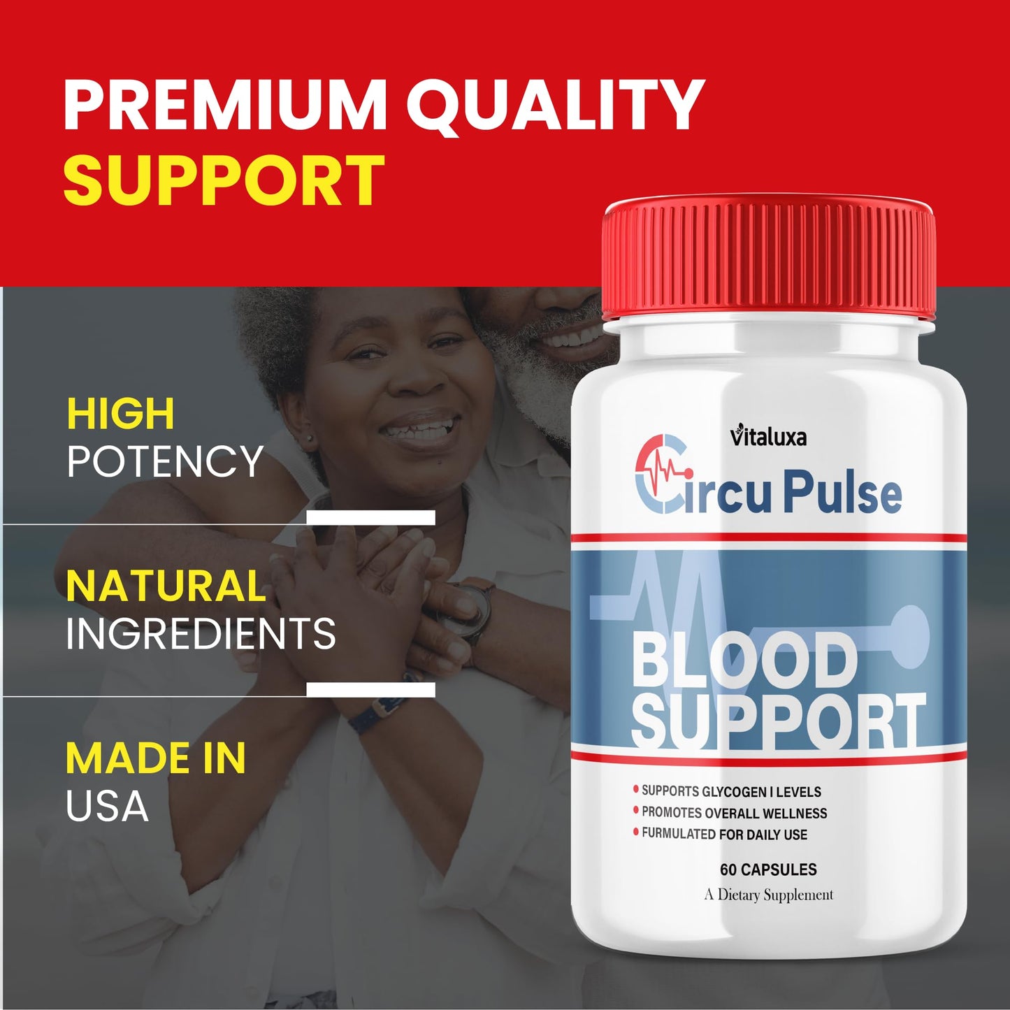 Vitaluxa CircuPulse Blood Support Capsule, 60 Count