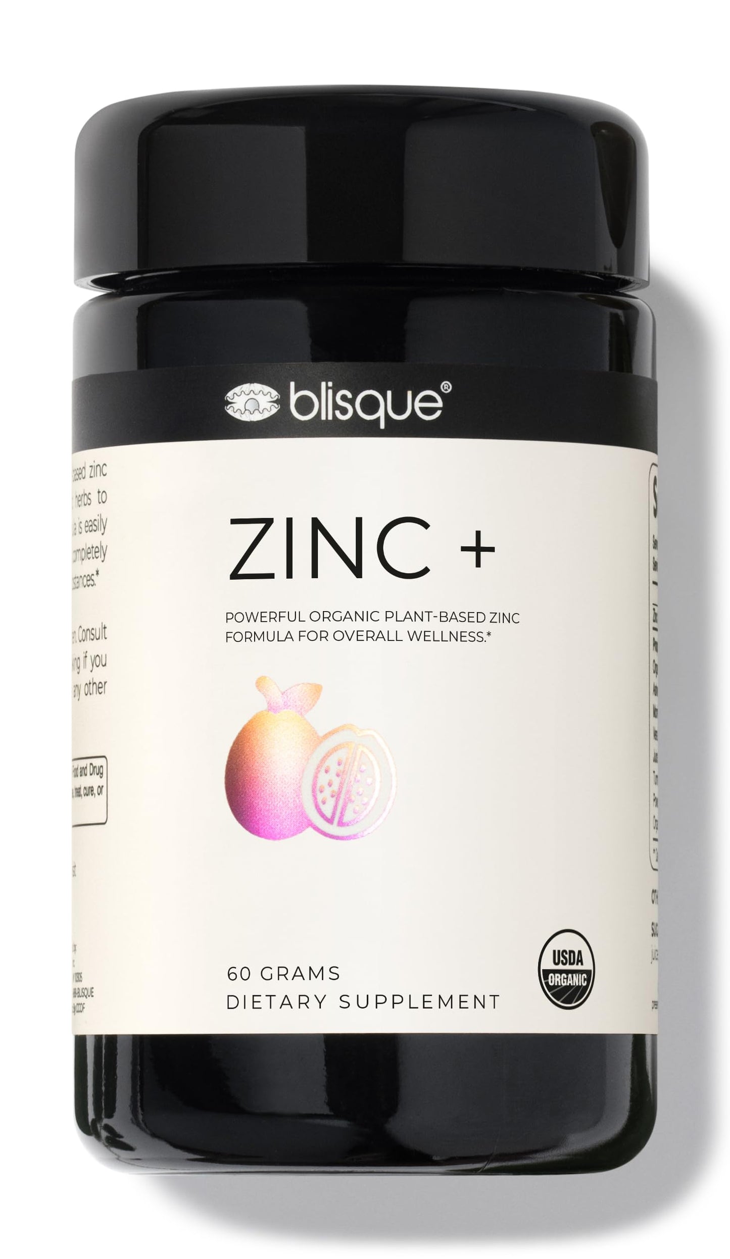 Blisque Organic Zinc Supplement Sourced from Guava Leaf Powder, 2.12 oz