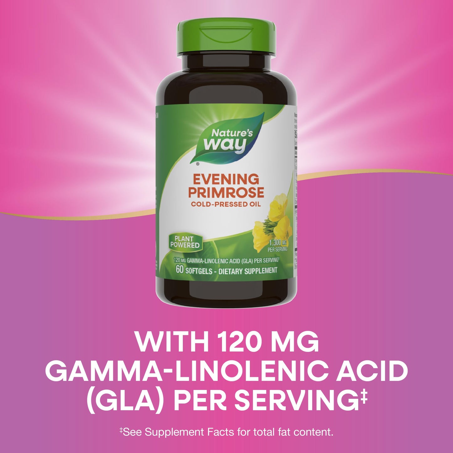 Nature's Way Evening Primrose Oil Softgels, 60 Count