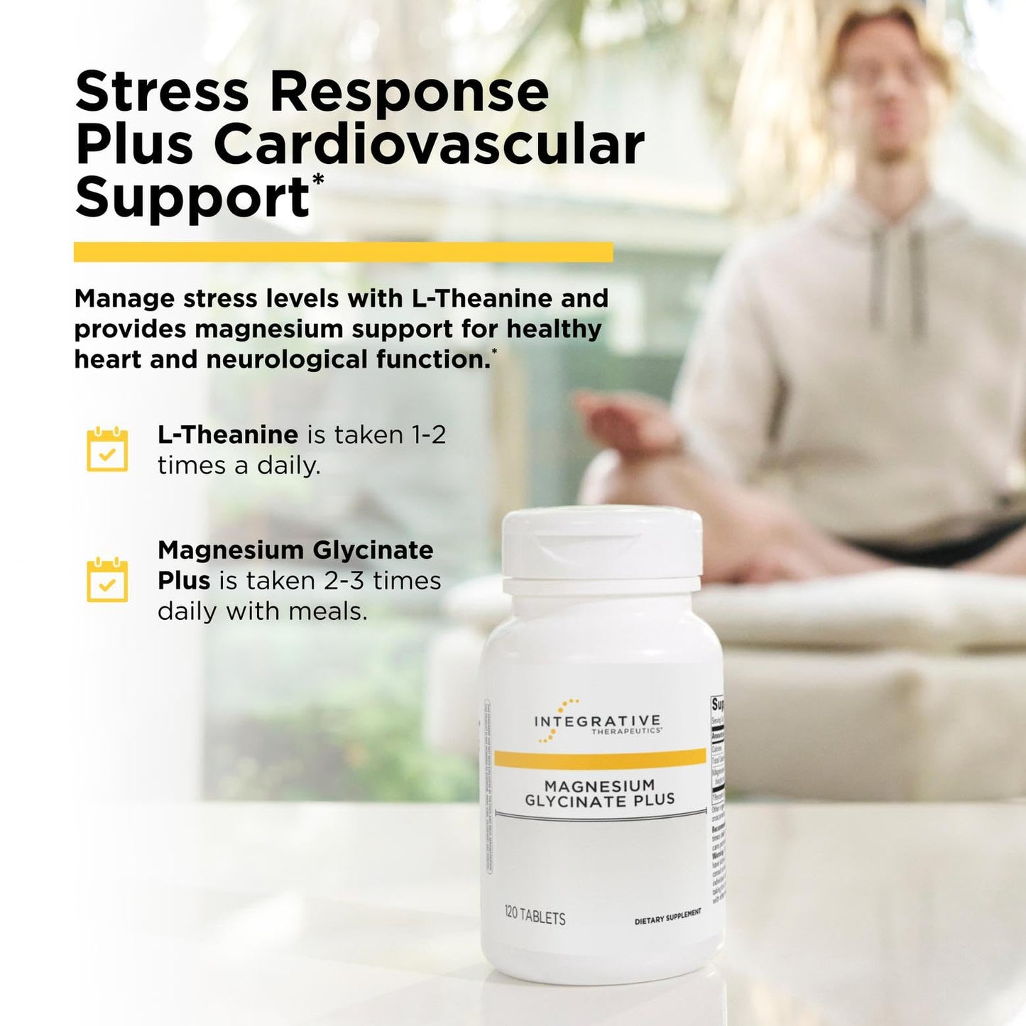 Integrative Therapeutics L-Theanine & Magnesium Glycinate Plus Tablet 180