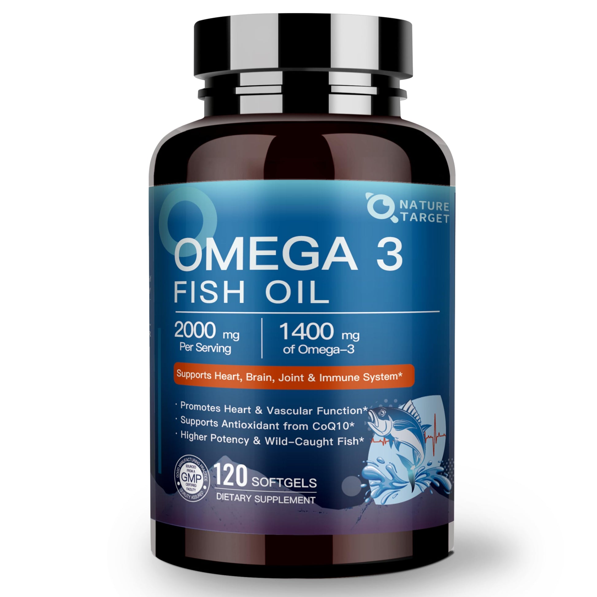 NATURE TARGET Omega 3 Fish Oil Softgels 120