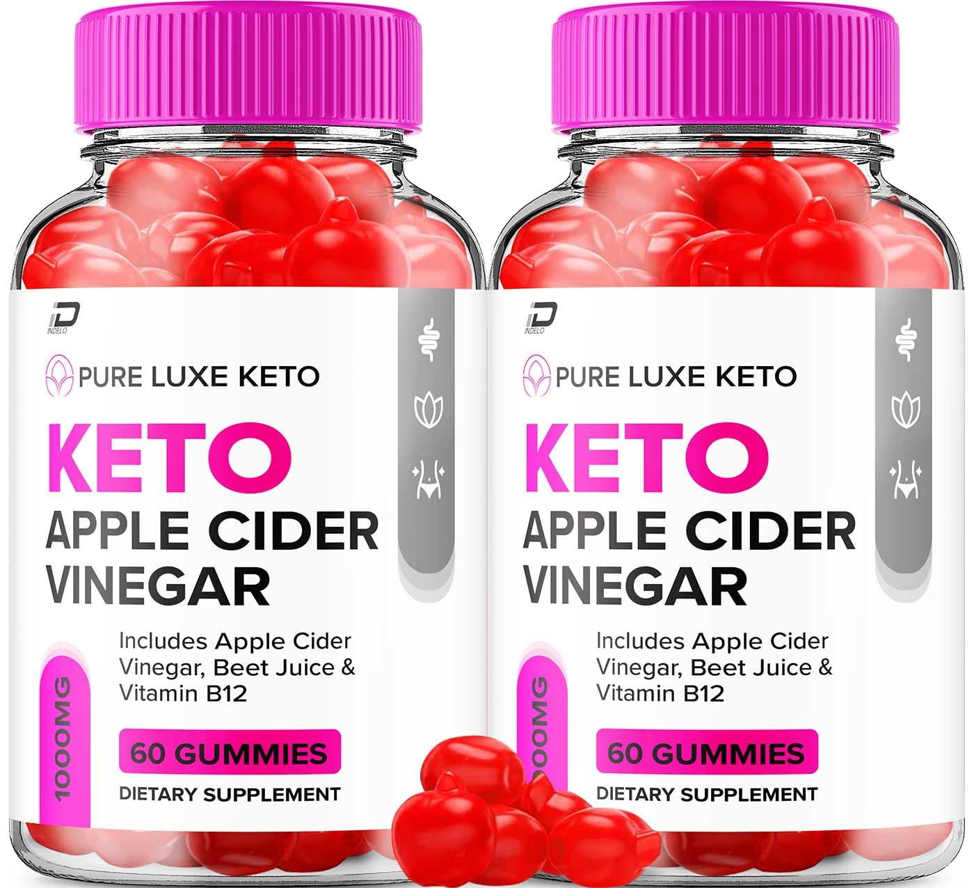 Indelo Pure Luxe Keto ACV Gummies 120 Gummies