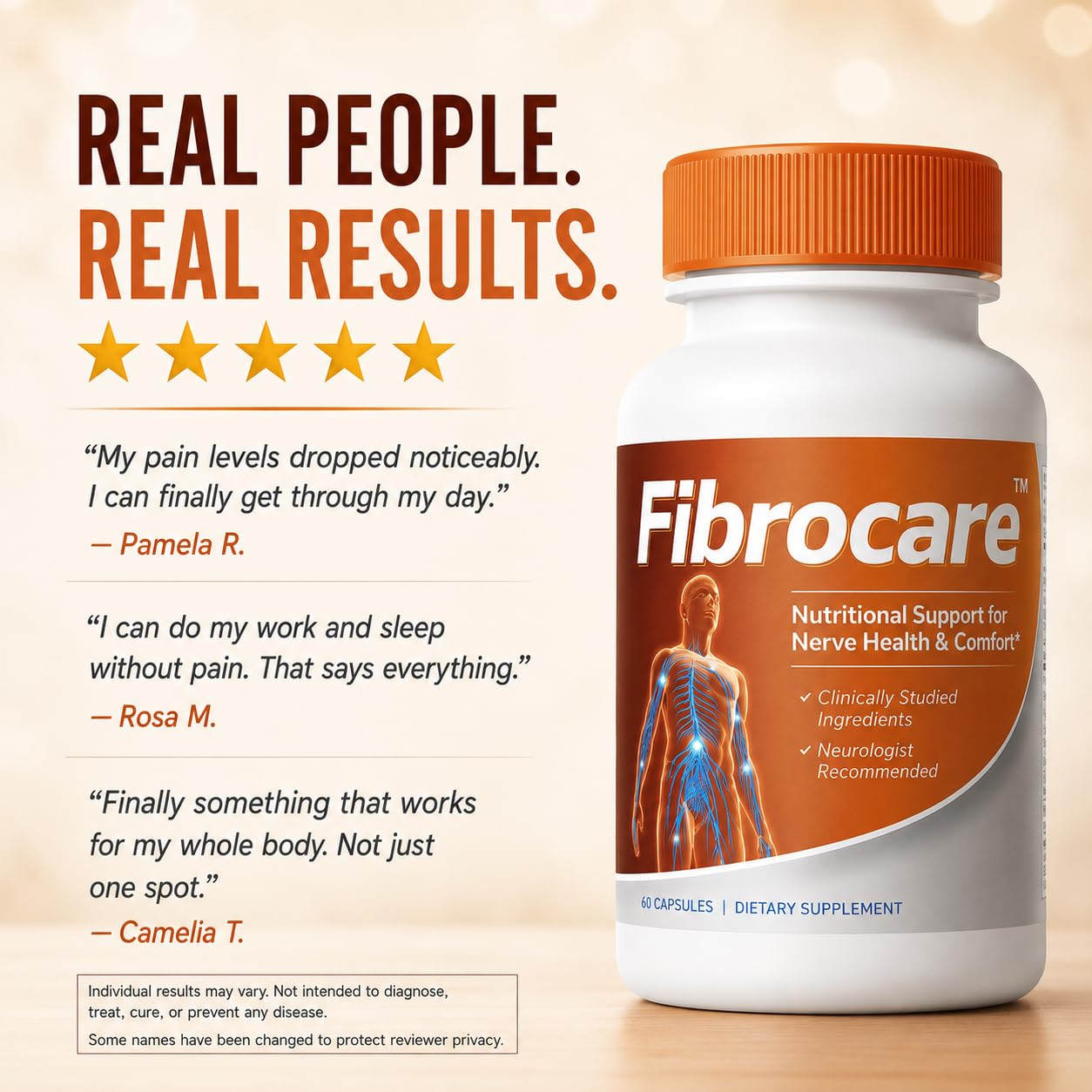 Vita Sciences FibroCare Daily Nerve Support Supplement 60 Capsules
