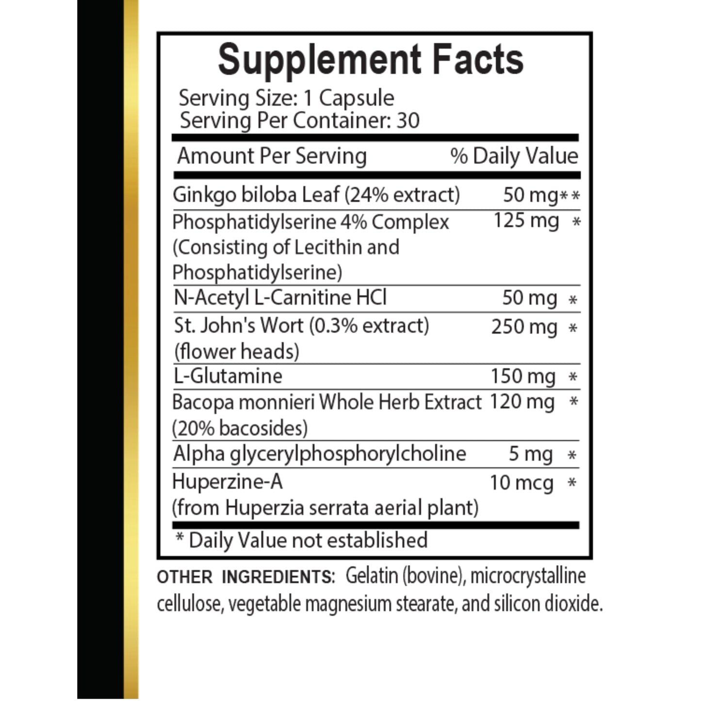 OLANTA TRADE SOLUTION Brain Memory Support Ginkgo Biloba Capsules 60 Count