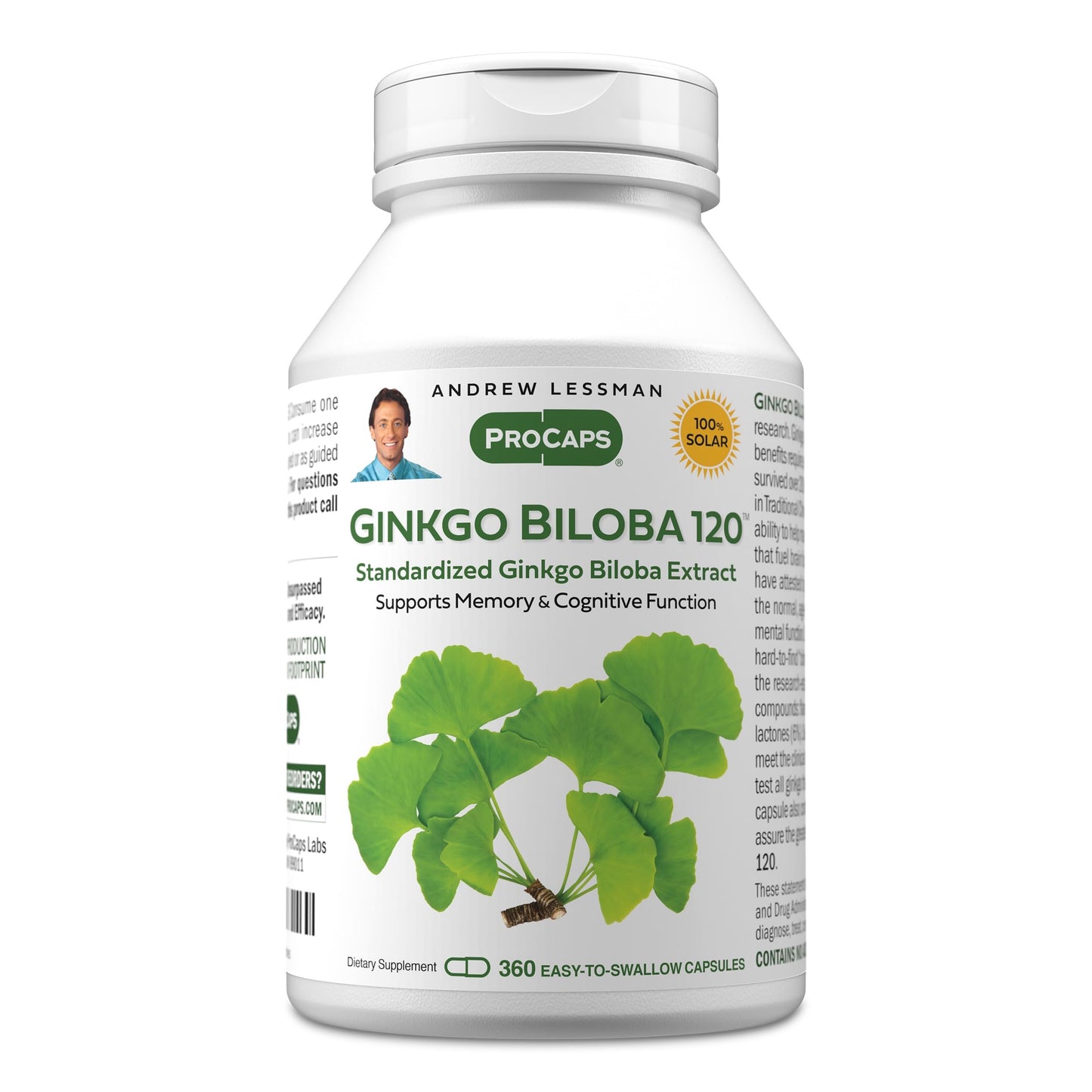 ANDREW LESSMAN Ginkgo Biloba 120mg Capsules, 360 Capsules