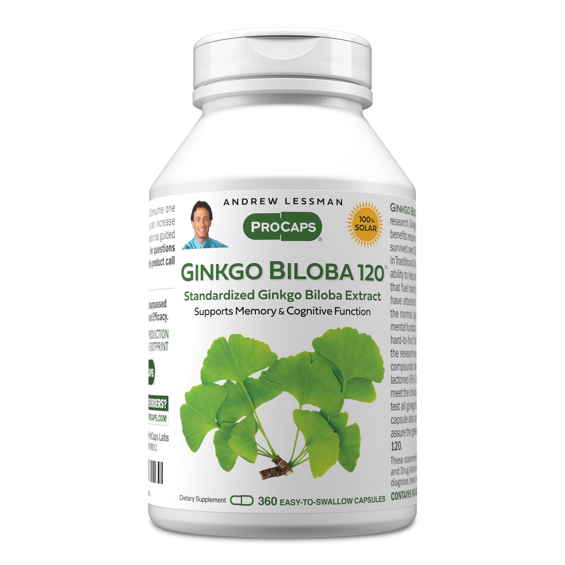 ANDREW LESSMAN Ginkgo Biloba 120mg Capsules, 360 Capsules