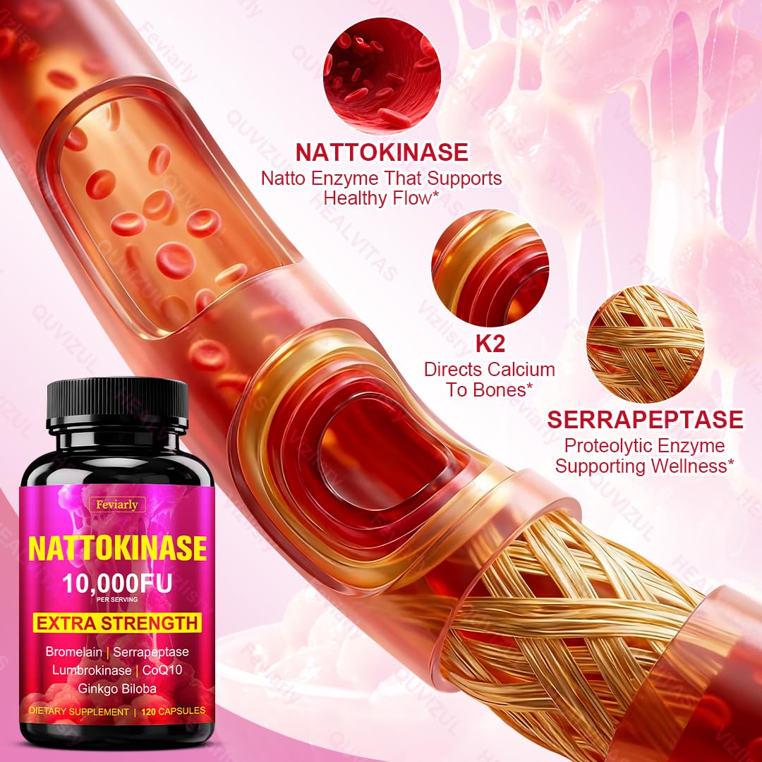 Feviarly Nattokinase 10,000 FU Per Serving Gummy 240