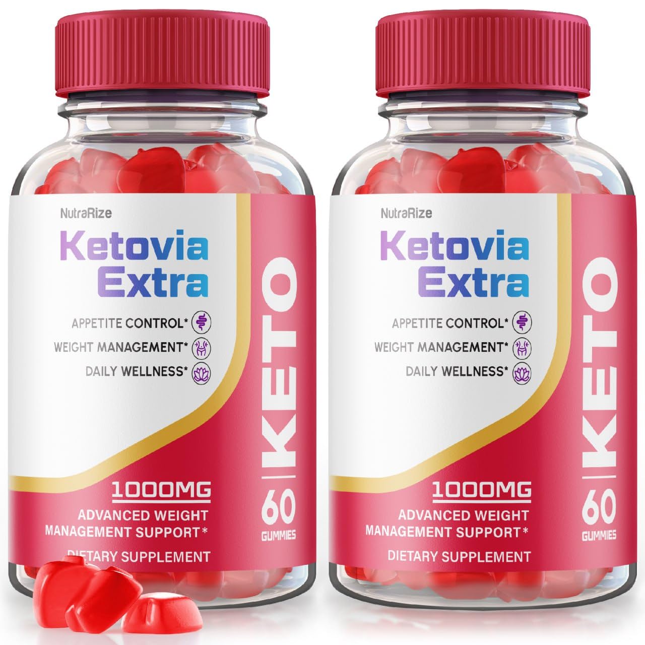 NutraRize Ketovia Extra ACV Gummies, 120 Gummies