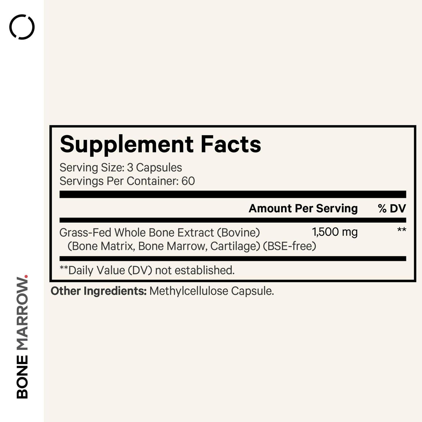 Codeage Grass-Fed Bone Marrow Supplement Capsules, 180 Count