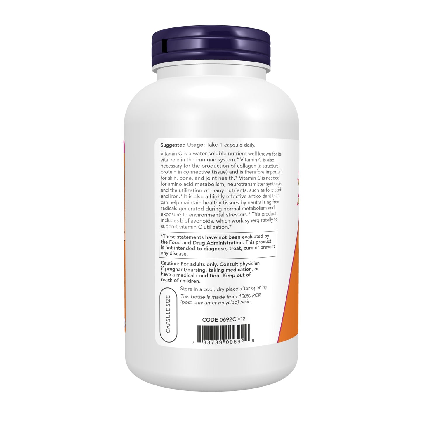 NOW Foods Vitamin C-1000 with Bioflavonoids, Antioxidant Protection, 250 Veg Capsules