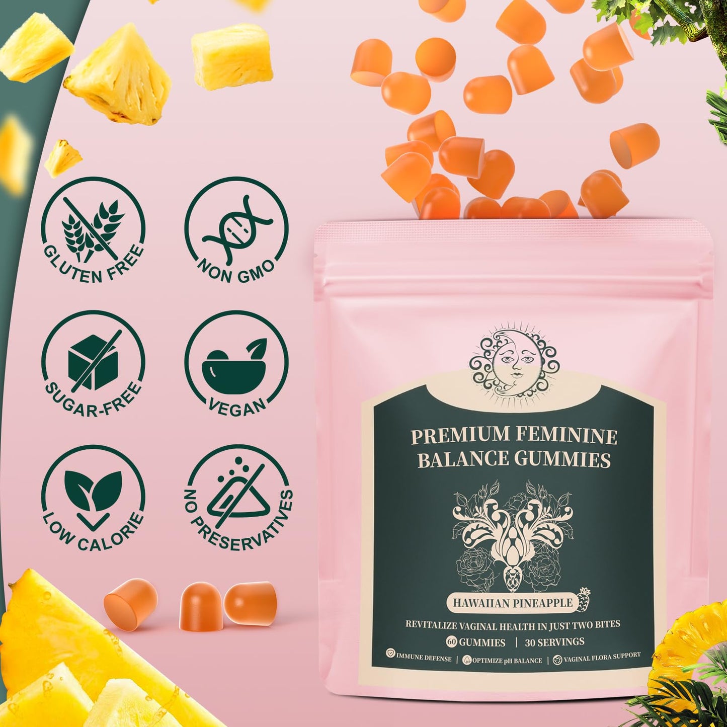Mosslly Feminine Balance Gummies 60