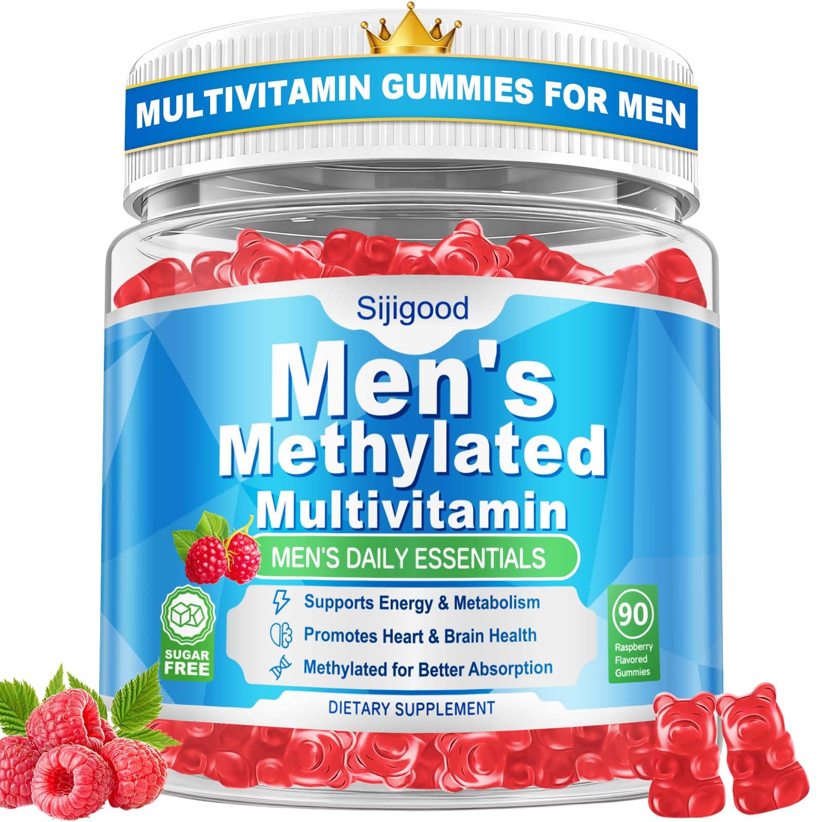 Sijigood Mens Multivitamins Gummies 90 Count
