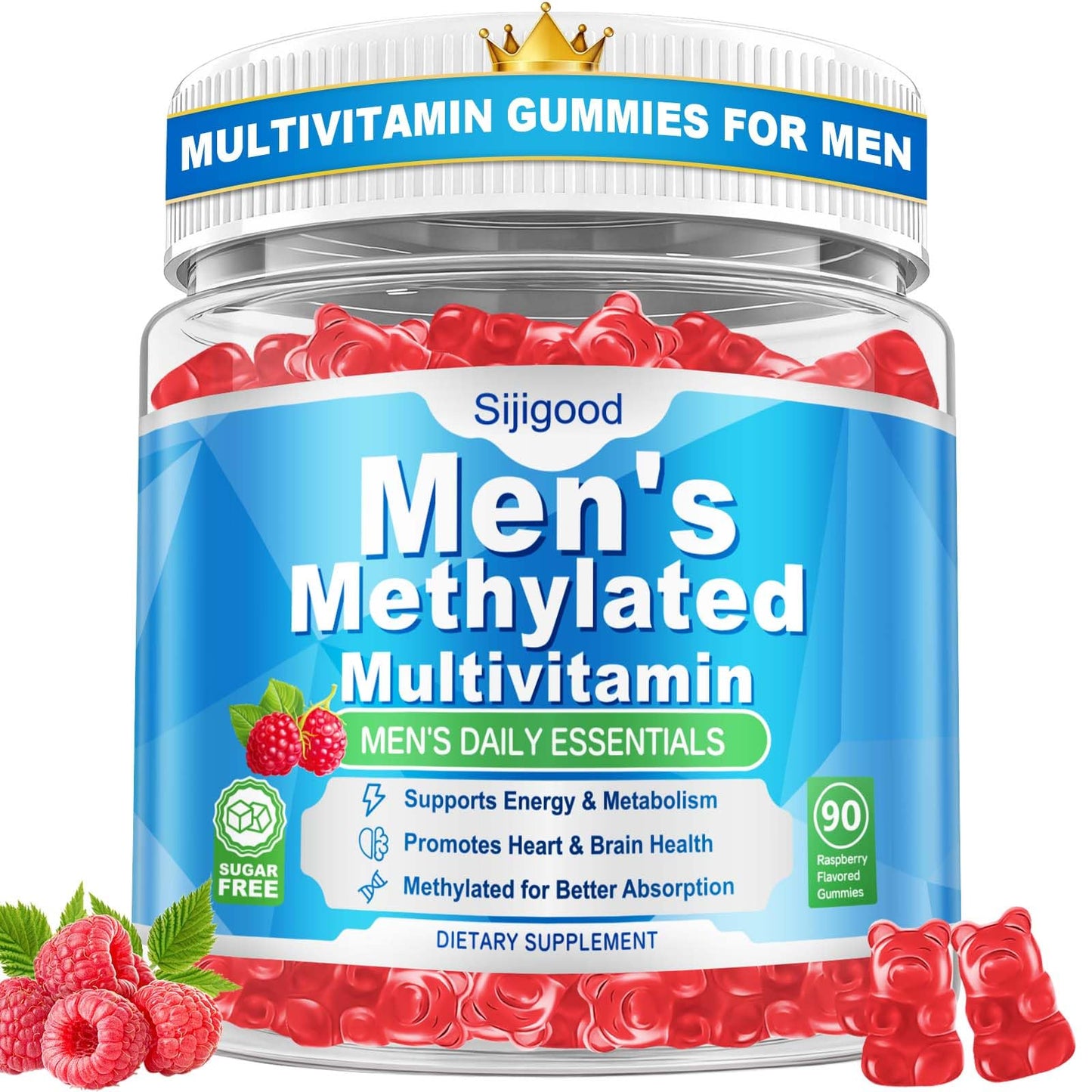 Sijigood Methylated Multivitamin for Men Gummies 90 Count