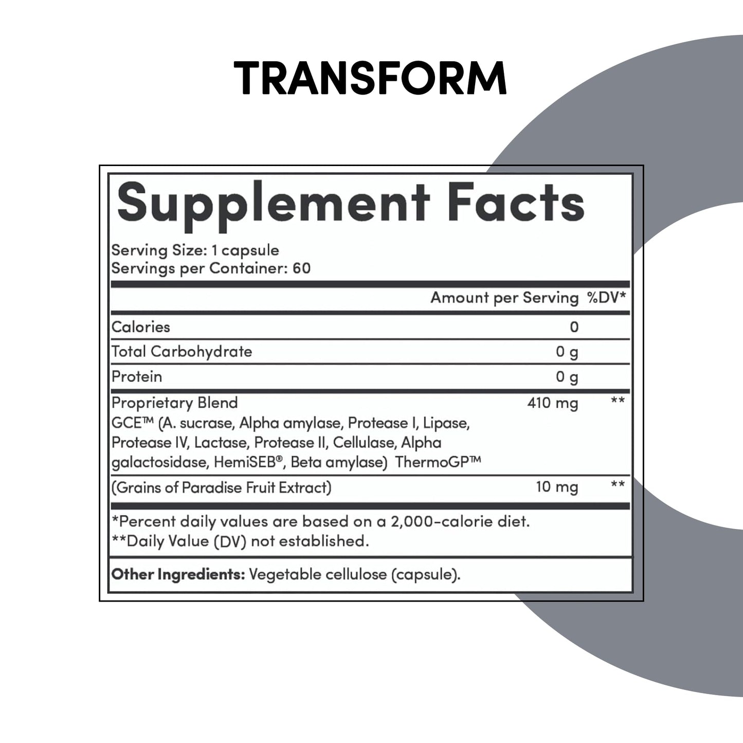 Tranont Transform 60 Capsules