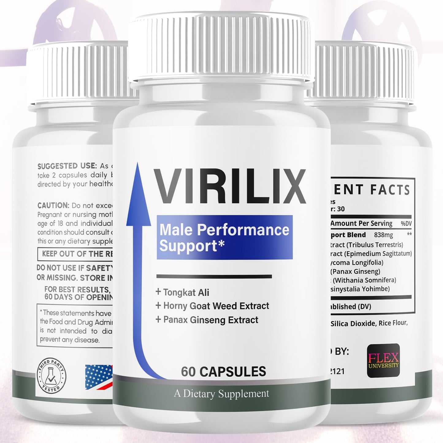 Flex University Virilix Capsules, 180 Capsules