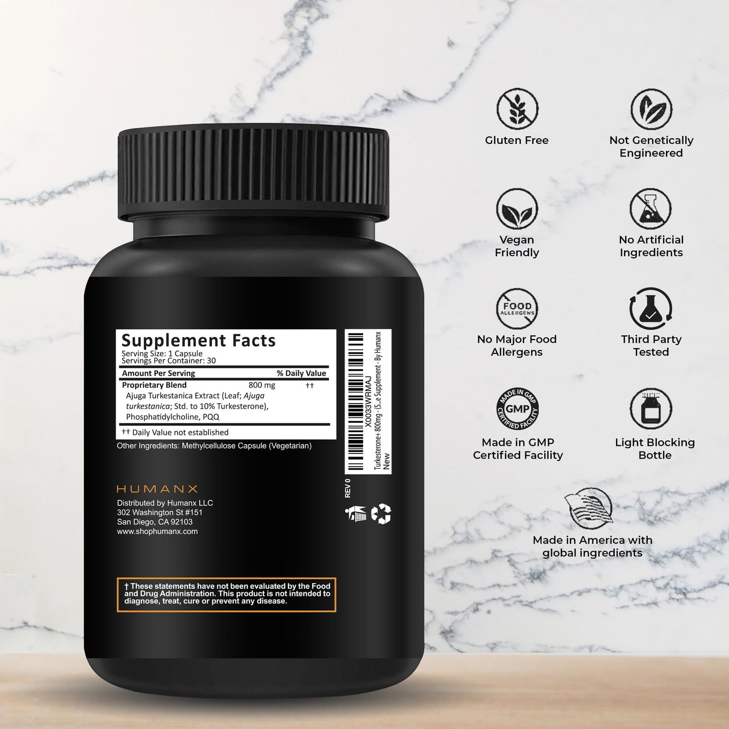 HUMANX Turkesterone+ 800mg 30 Capsules