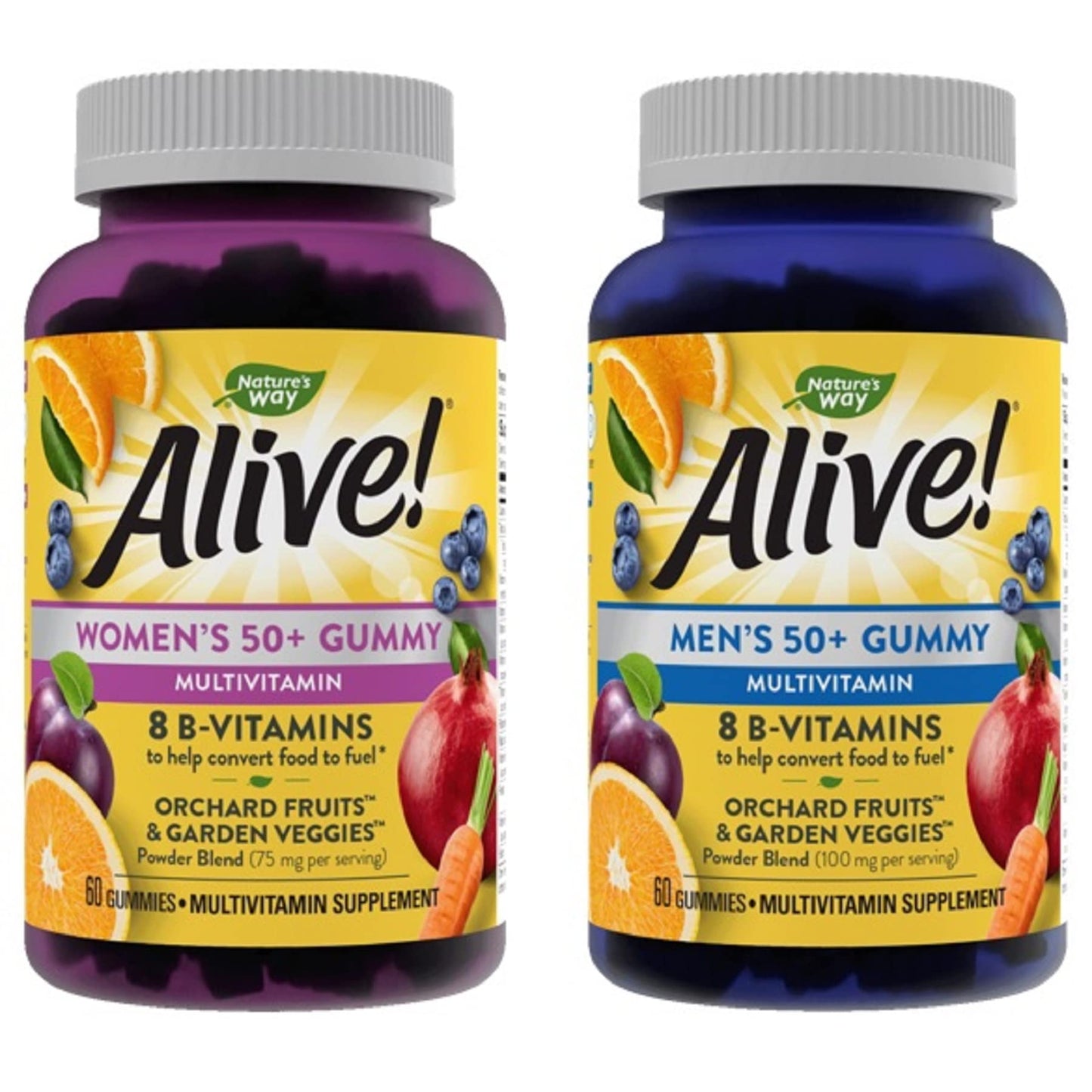 Nature's Way Alive! Women's and Men's 50+ Gummy Multivitamins, 120 Gummies