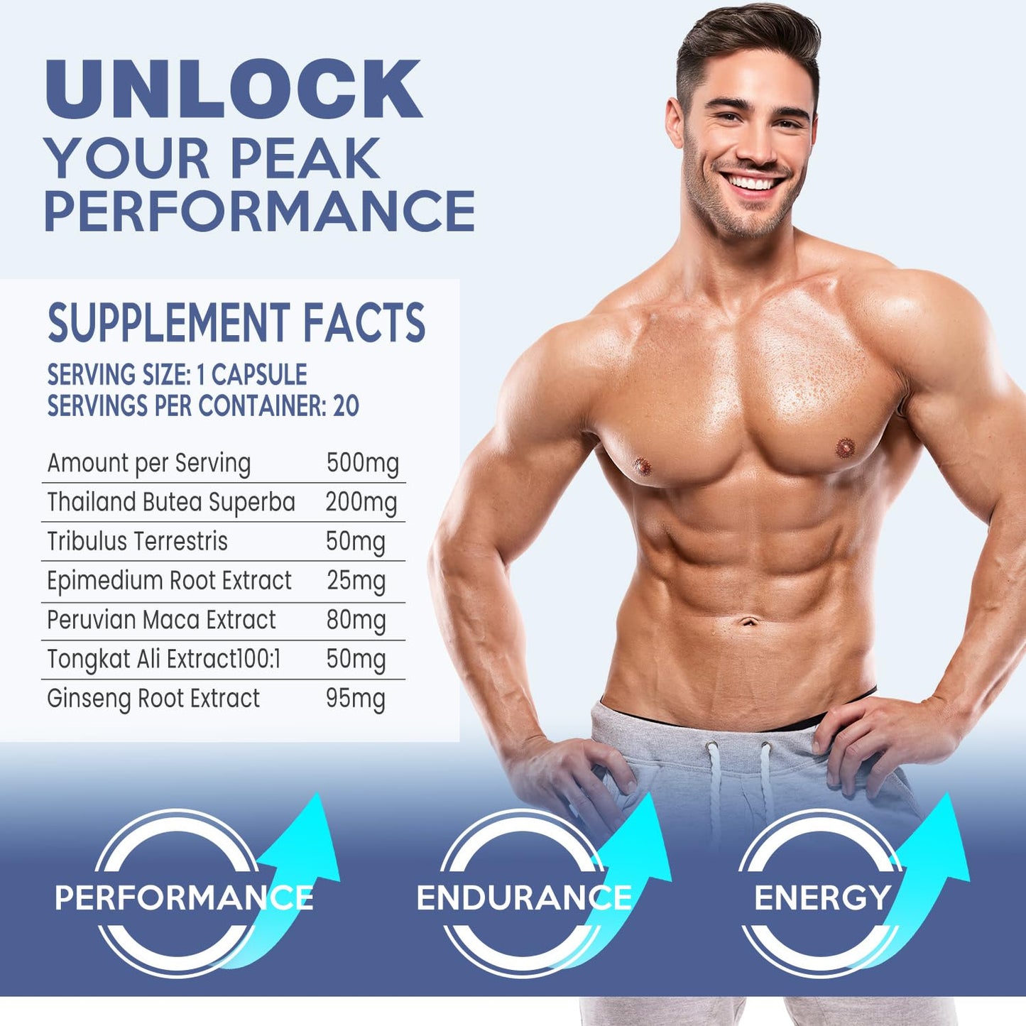 VEPEMVA Max Energy Boost Endurance and Elite Performance, 20 Capsules