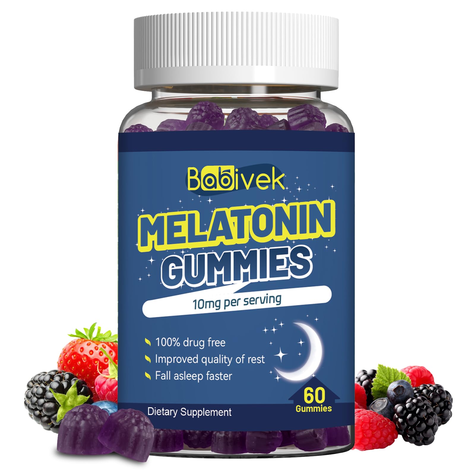 Babivek Melatonin 10mg Gummies, 60 Count