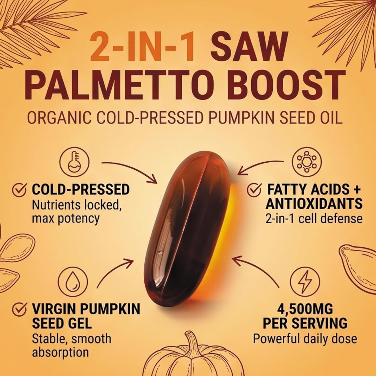Glov Nutrition Pumpkin Seed Oil Capsules 120 Count