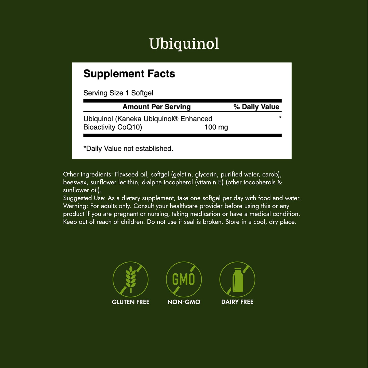 Swanson Ubiquinol 100 mg Softgels, 120 Softgels