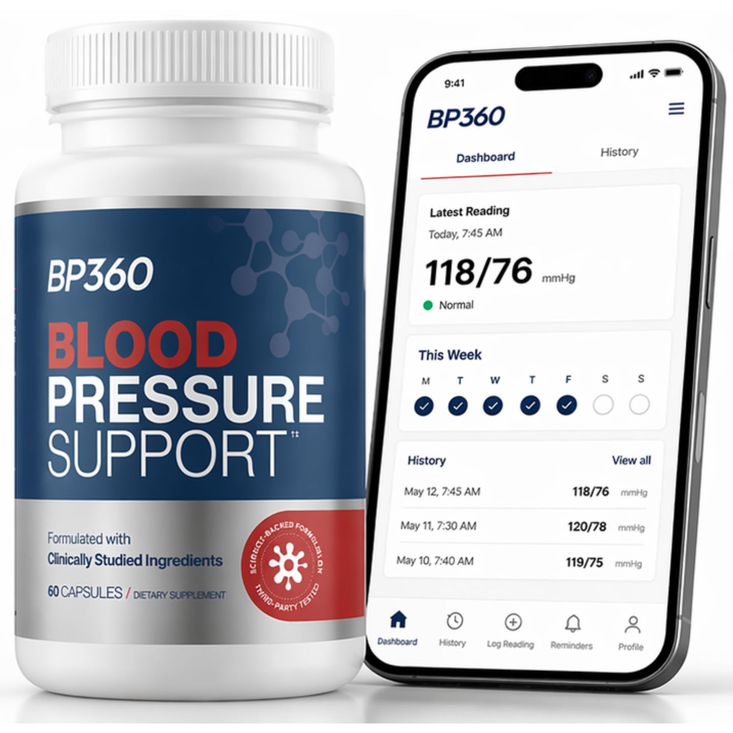 BP360 Blood Pressure Supplements Capsule 60 Count