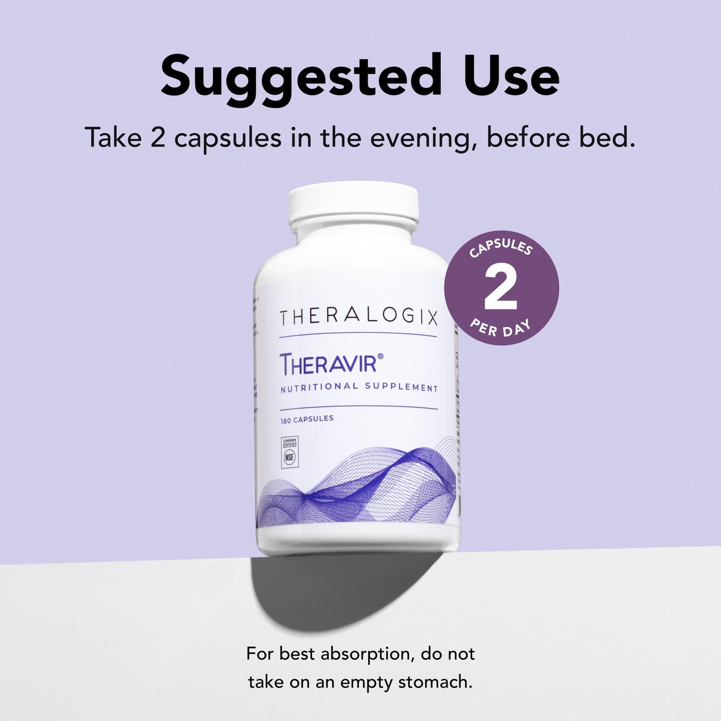 Theralogix Theravir Immune Support Supplement Capsule, 180 Capsules