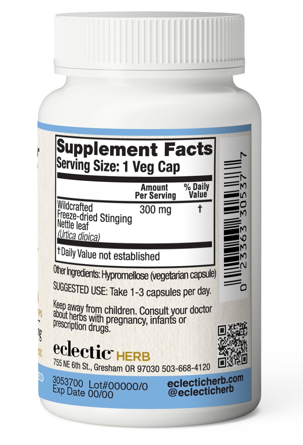 Eclectic Institute Nettle Leaf Capsules (Urtica Dioica) 90 Count