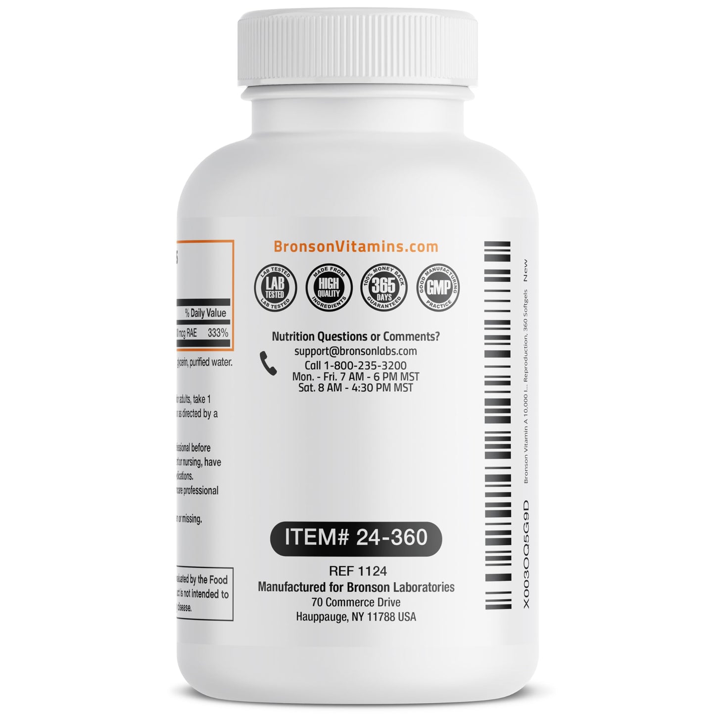 Bronson Vitamin A 10,000 IU Softgels, 360