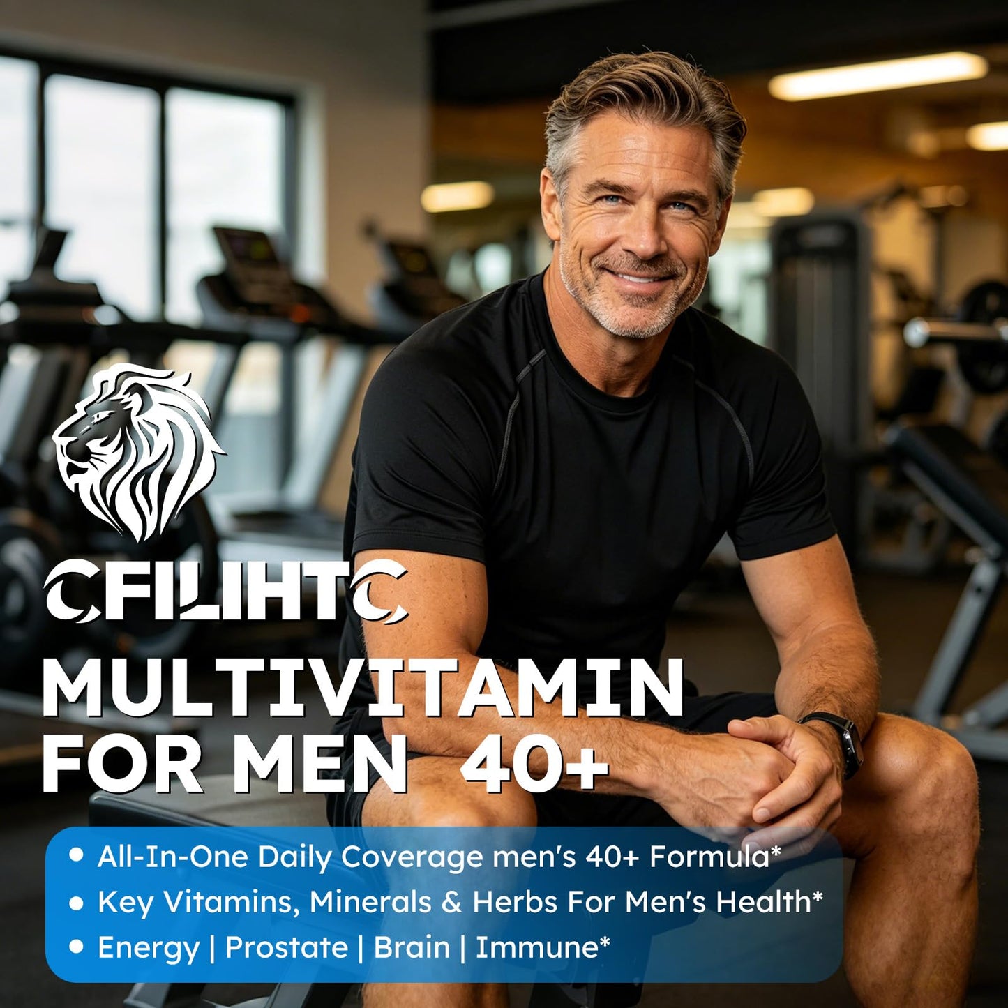 CFILIHTC Multivitamin for Men 40+ All-in-One Daily Vitamin Supplement 60 Capsules