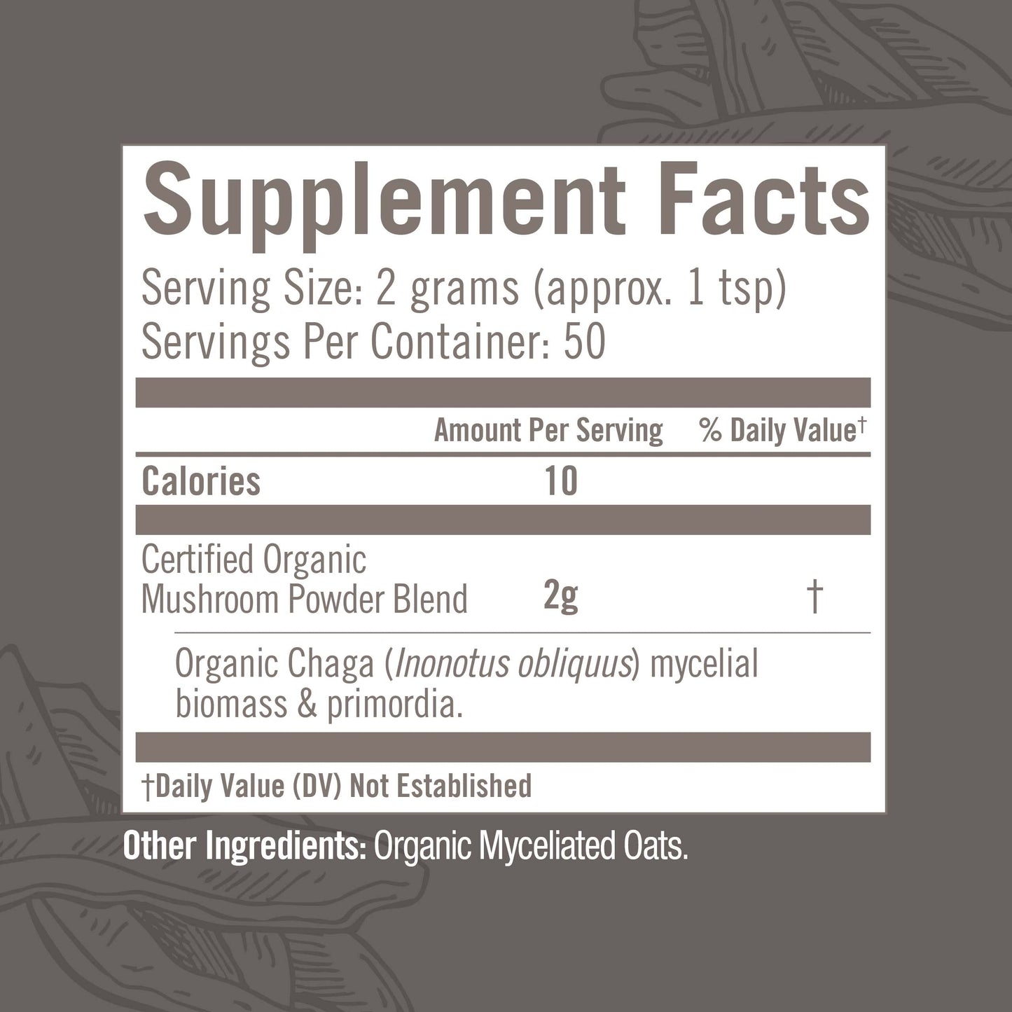 OM MUSHROOM SUPERFOOD Chaga Organic Mushroom Powder 3.5 Ounce