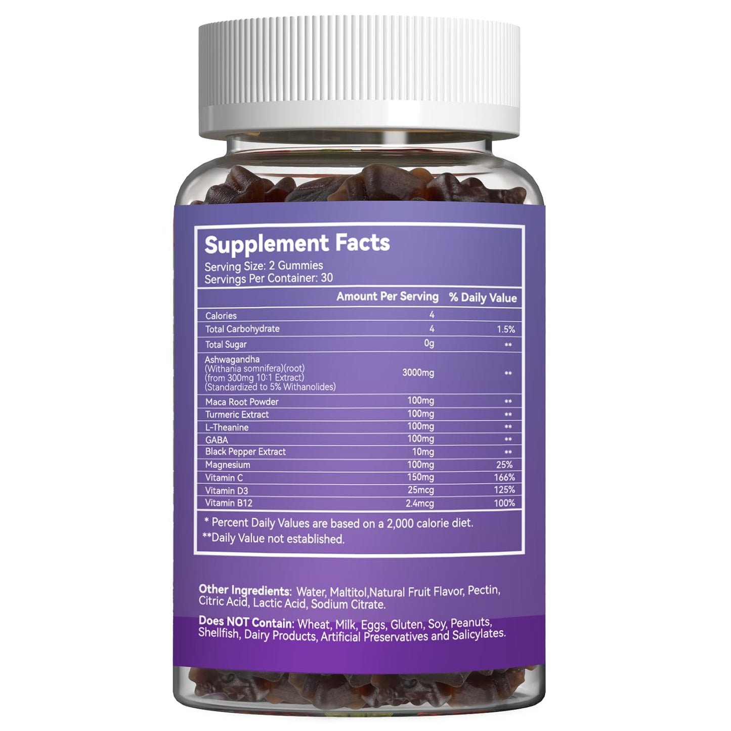 Babivek Ashwagandha Gummies 3000mg, 120 Count