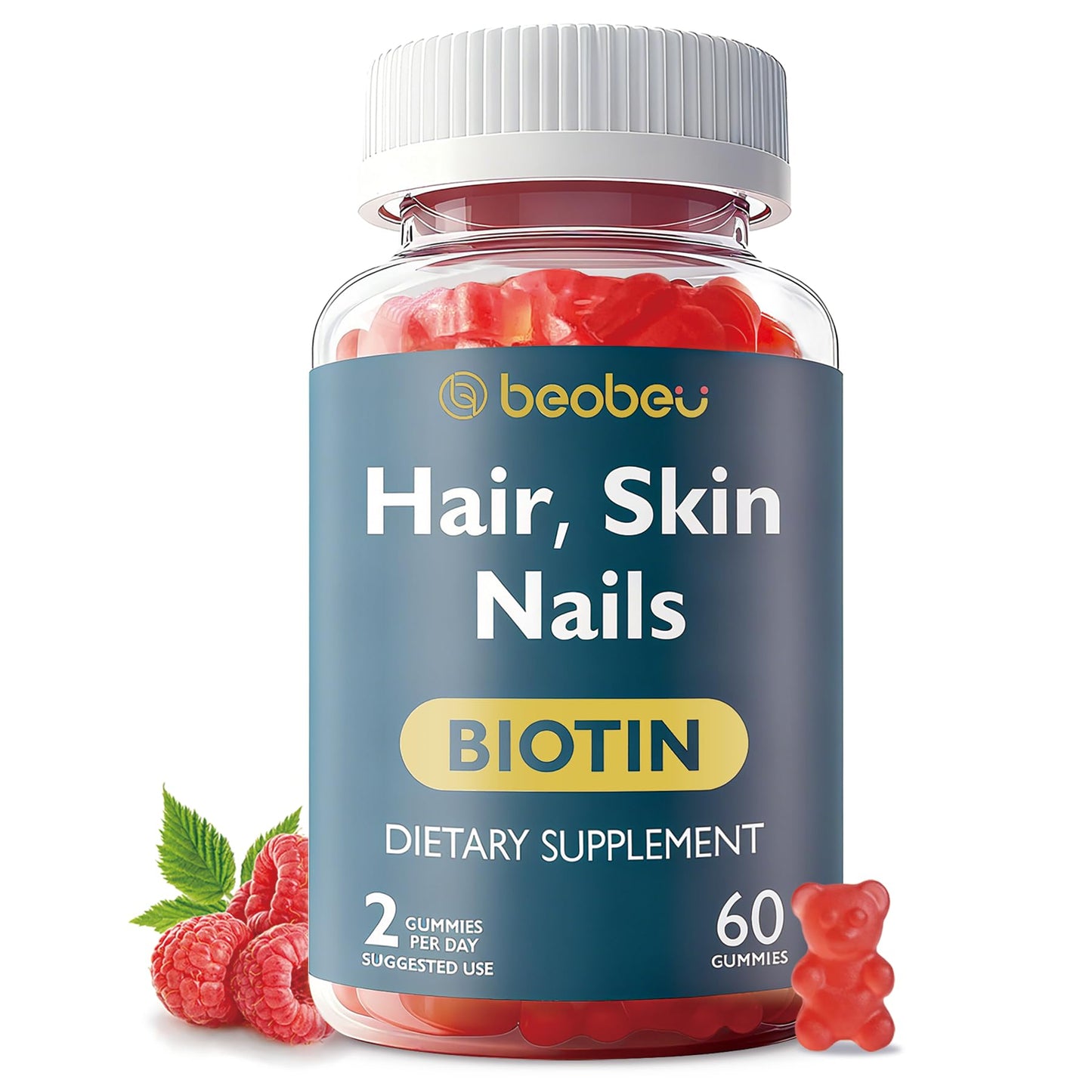 beobeu Hair Skin and Nails Biotin Gummy 60