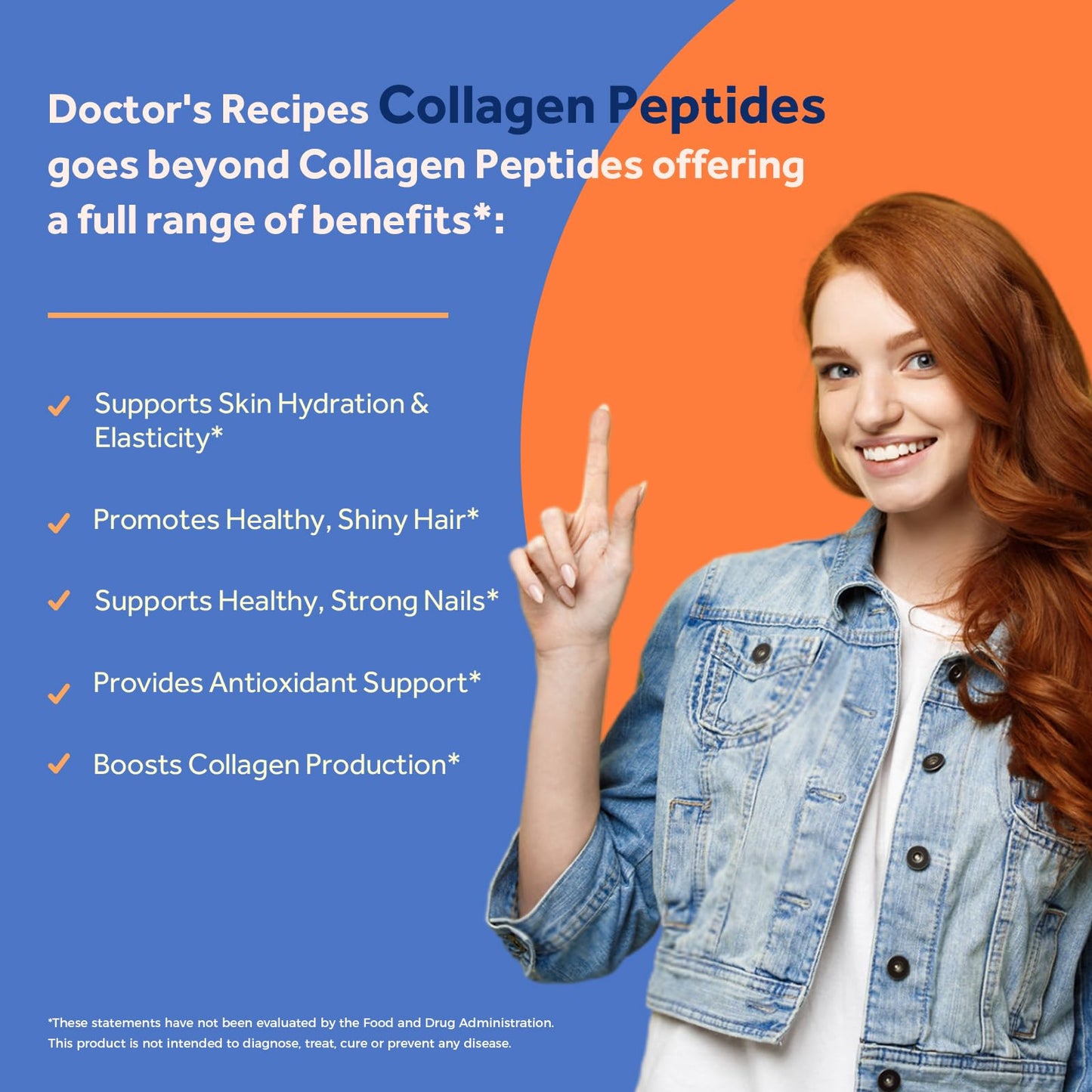 Doctor's Recipes Multi Collagen Peptides with Golden Turmeric, Vitamin C, Biotin, Hyaluronic Acid & Black Pepper, Collagen Supplements for Skin, Hair, Nails, Women and Men, 90 Capsules