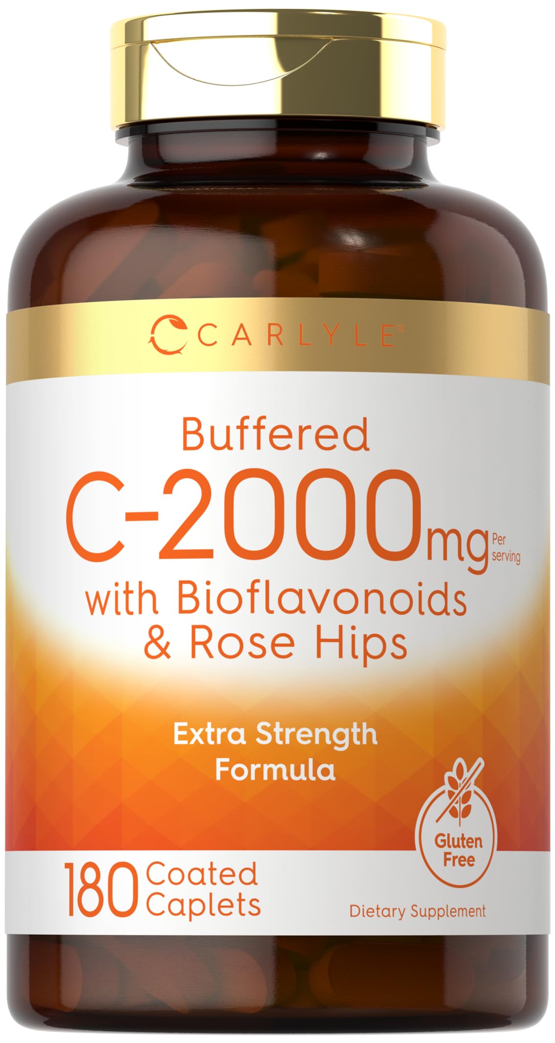 Carlyle Buffered Vitamin C 2000mg Caplets 180 Count