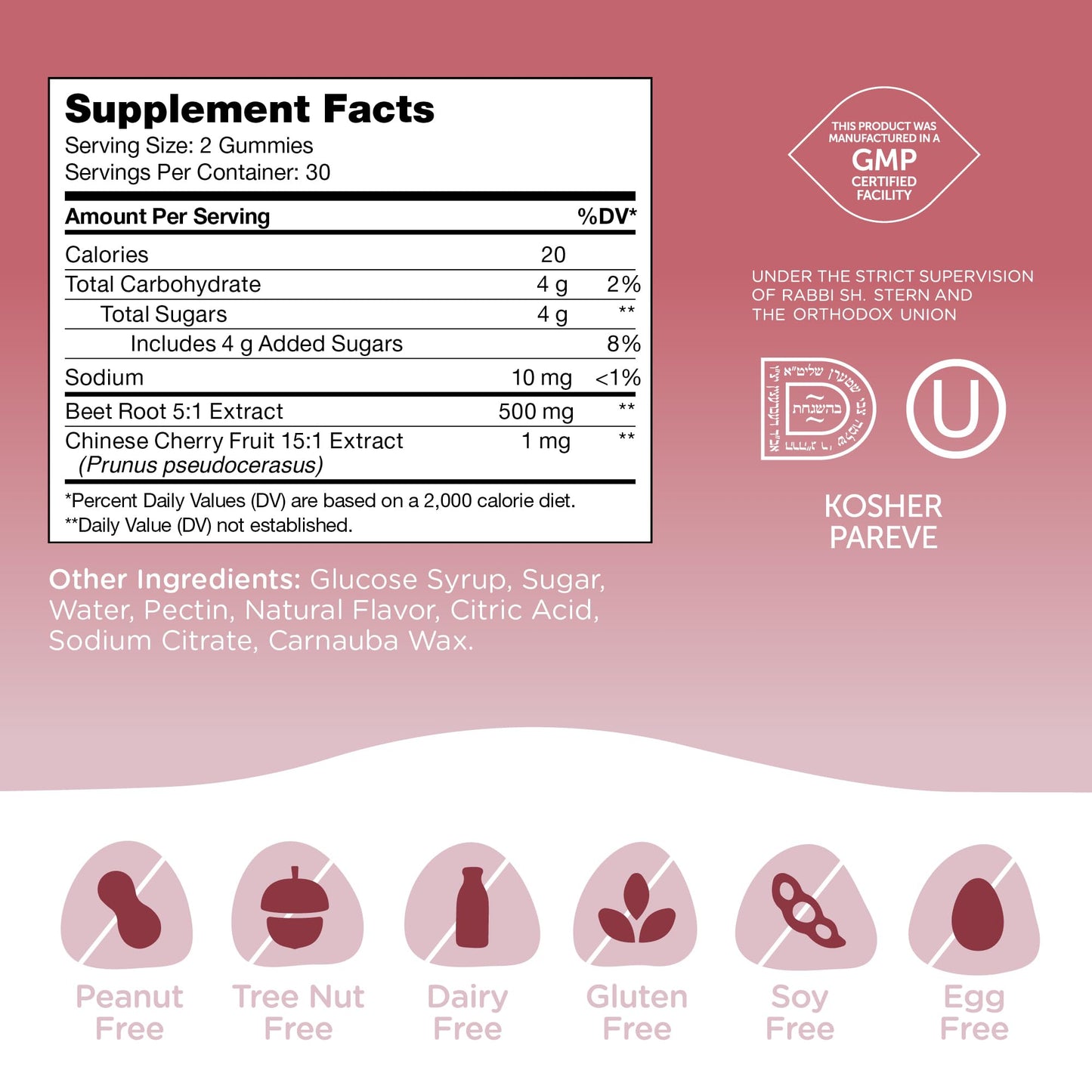 Zahler Chapter Six Beet Root Gummy, 60 Count