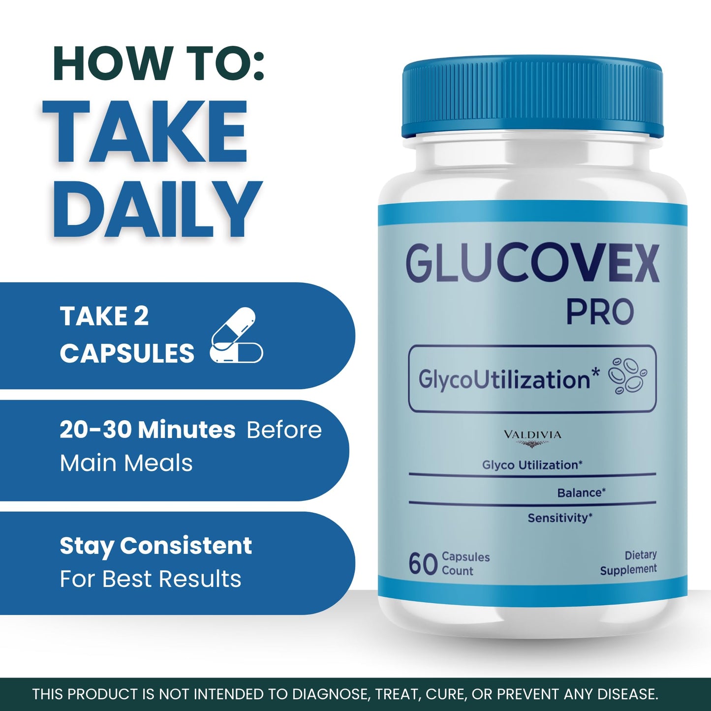 Valdivia Glucovex Capsules 300 Count