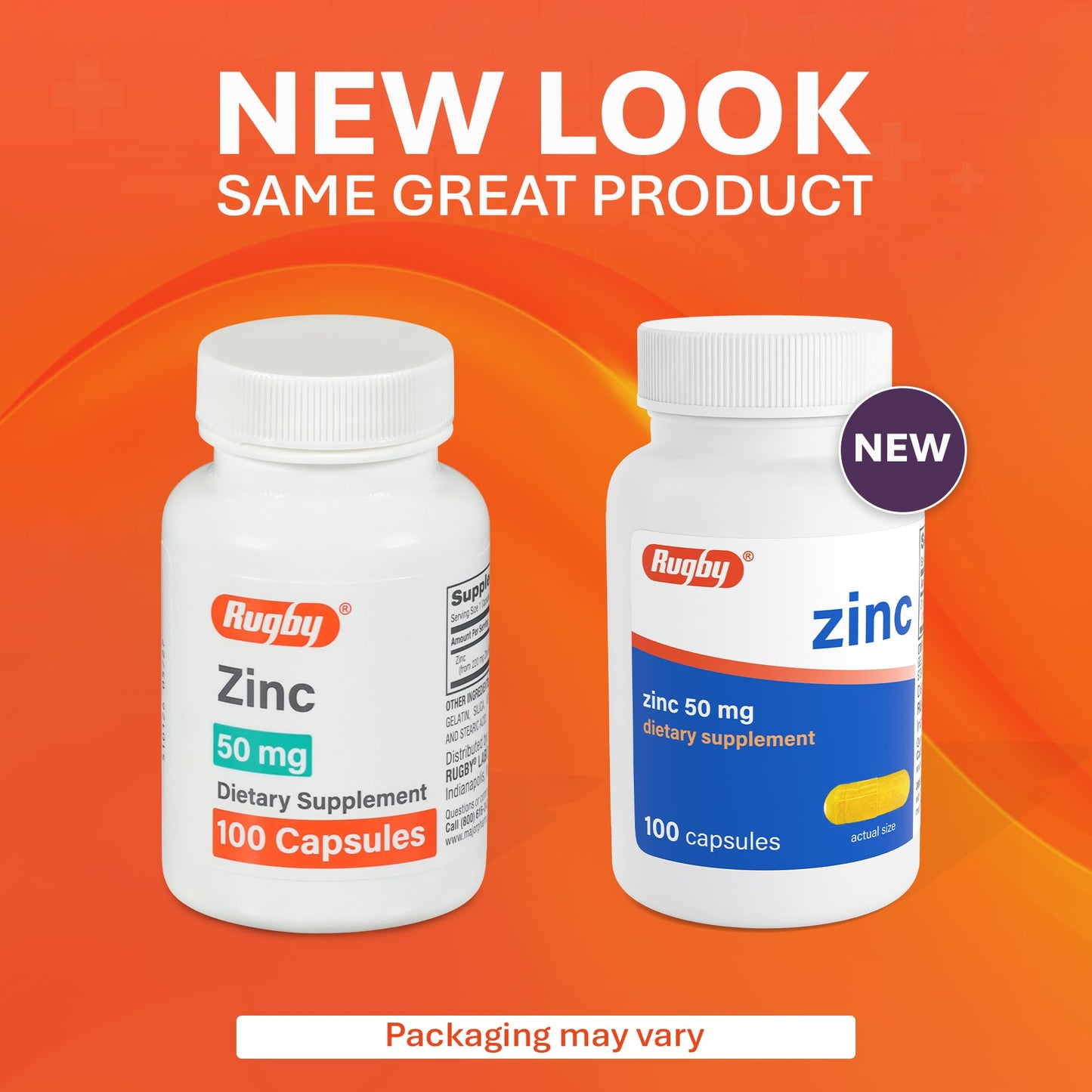 Rugby Laboratories Zinc 50mg Tablet, 100 Count