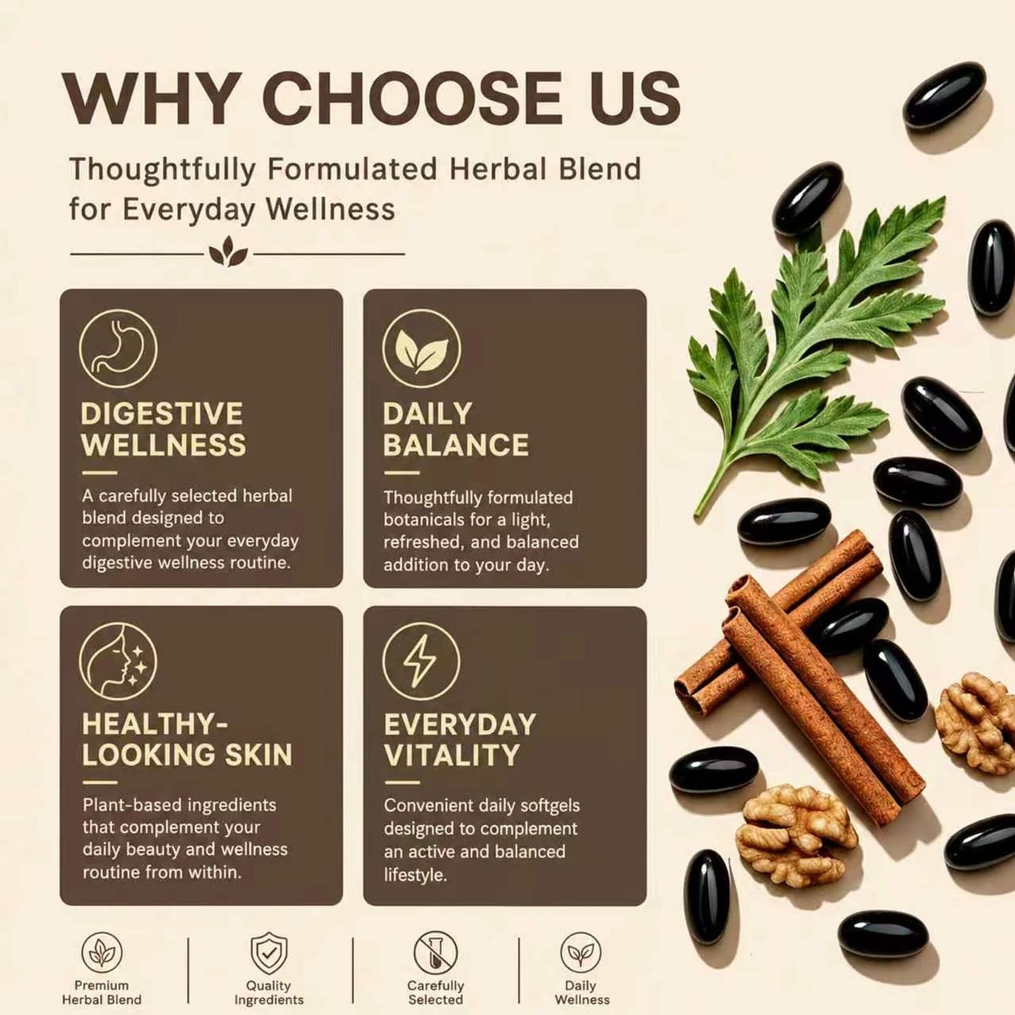 KOVA Rhodiola Holior Wormwood Black Walnut Cloves Softgels, 240