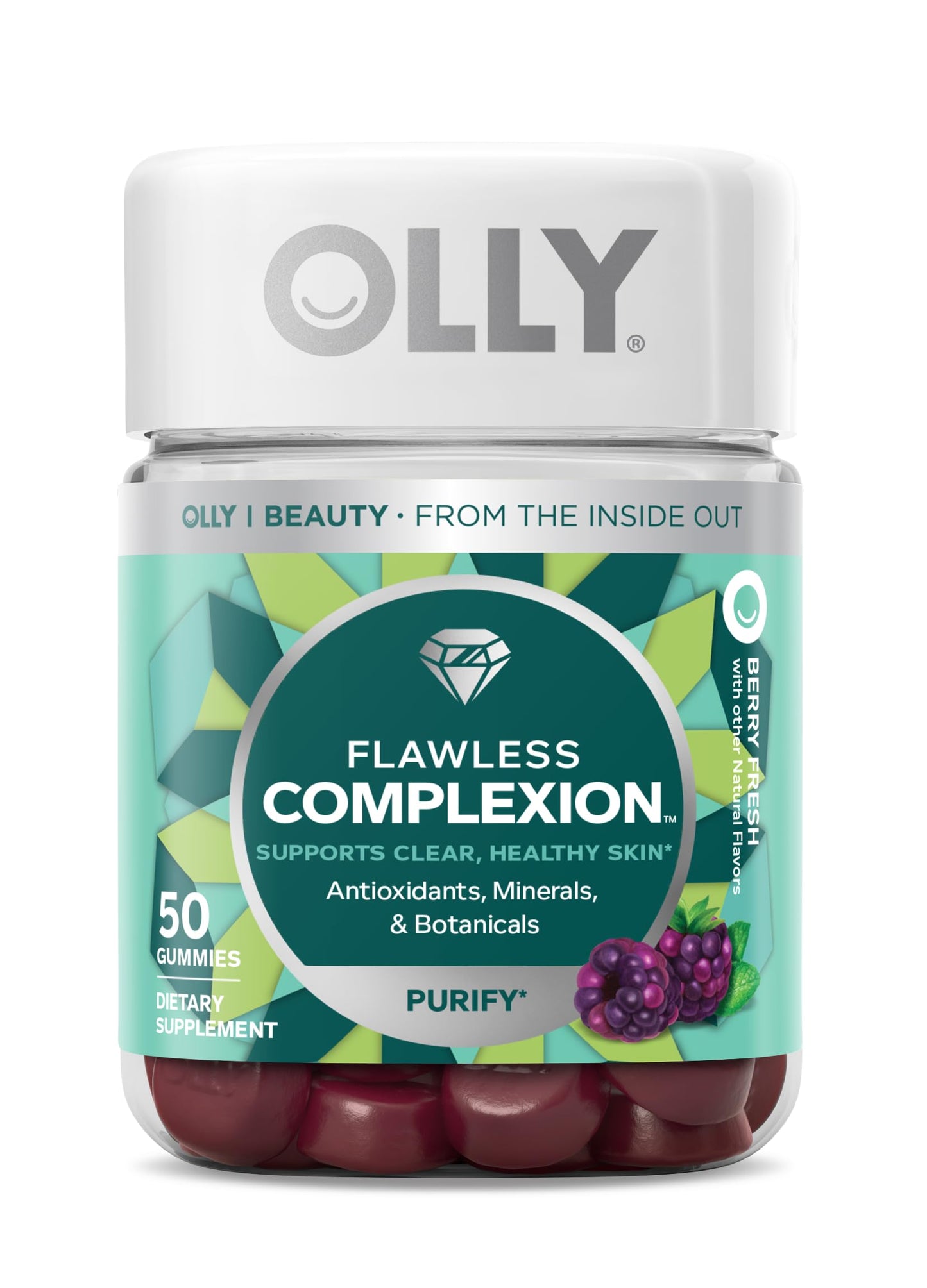 OLLY Undeniable Beauty Gummy & Flawless Complexion Gummy Gummies, 50 Count
